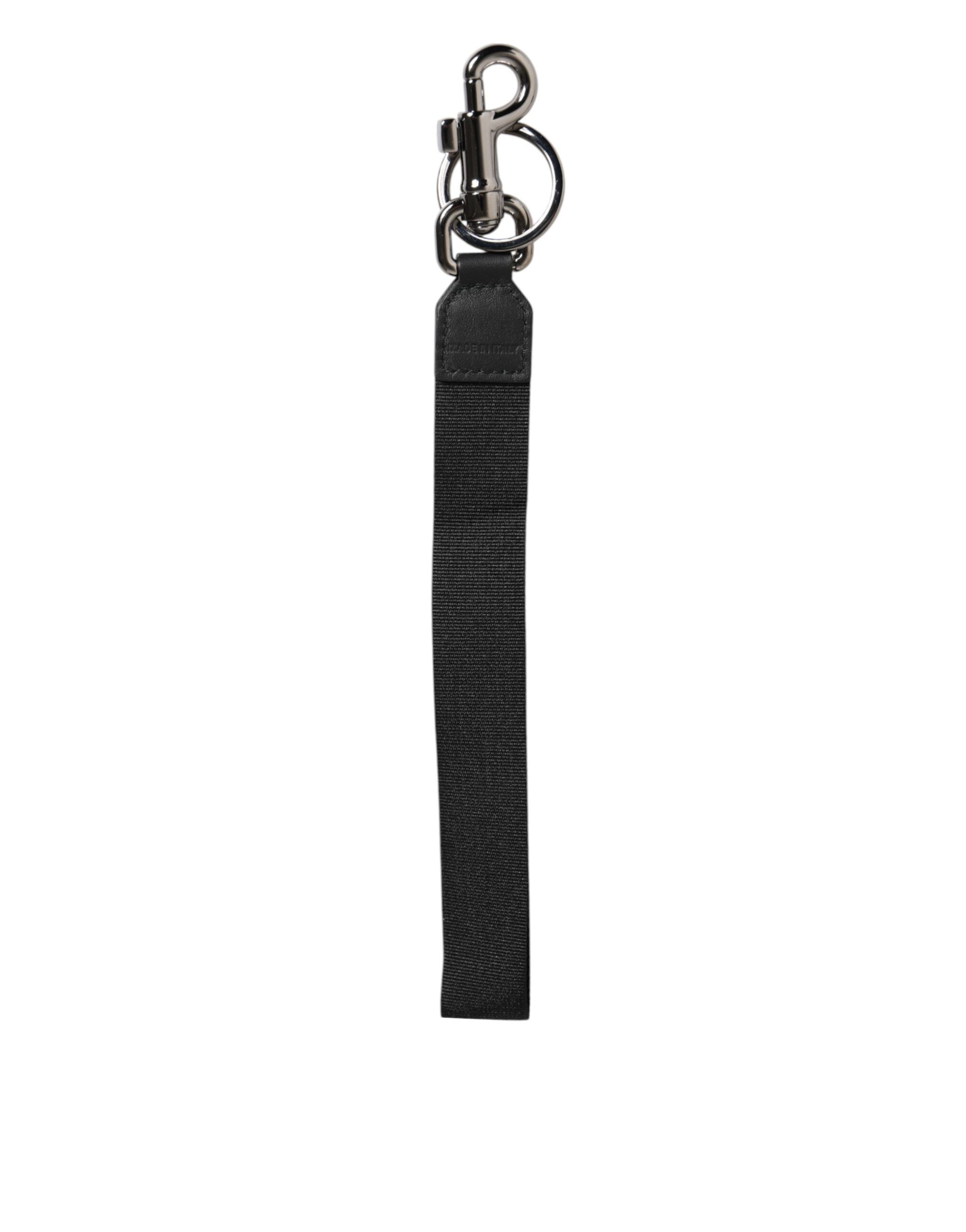 Blue DG Logo Polyester Brass Holder Keychain Men's Keyring - Dolce & Gabbana - Modalova