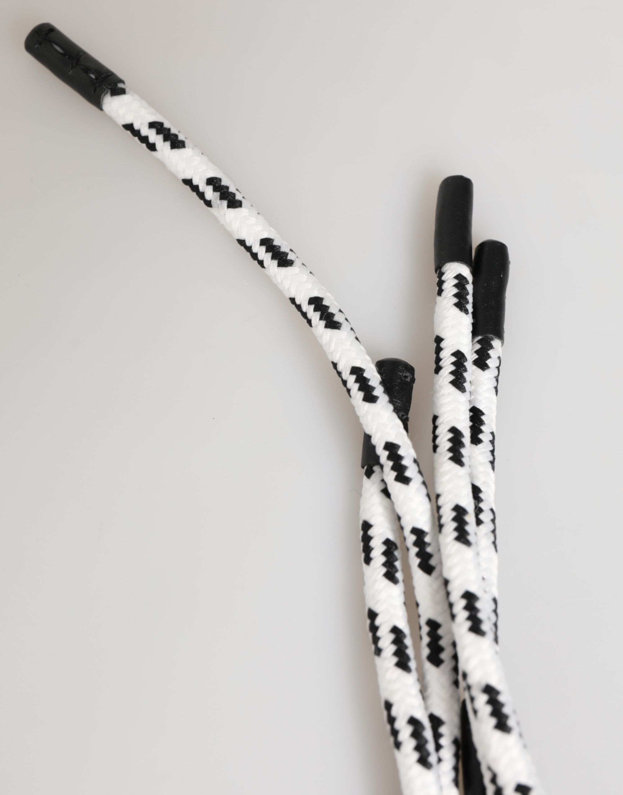 Black White Polyester Tape String DG Logo Keychain Men's Keyring - Dolce & Gabbana - Modalova