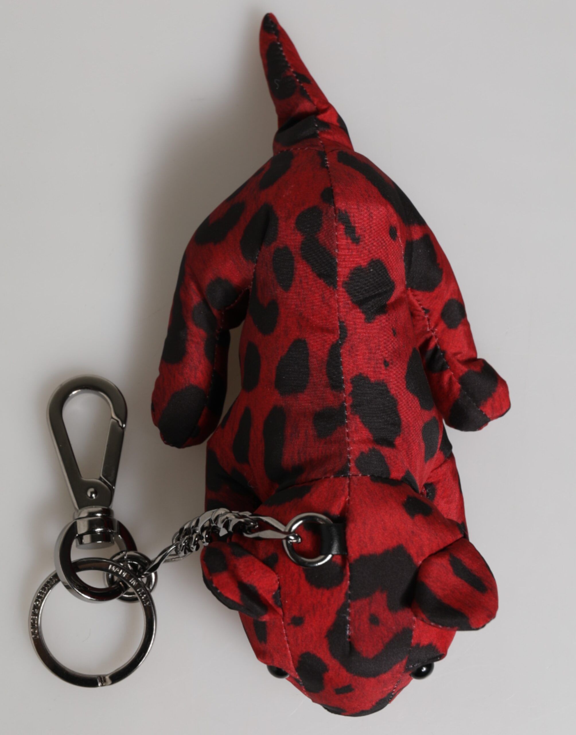 Red Black Polyester Animal Silhouette Bag Keychain Men's Keyring - Dolce & Gabbana - Modalova