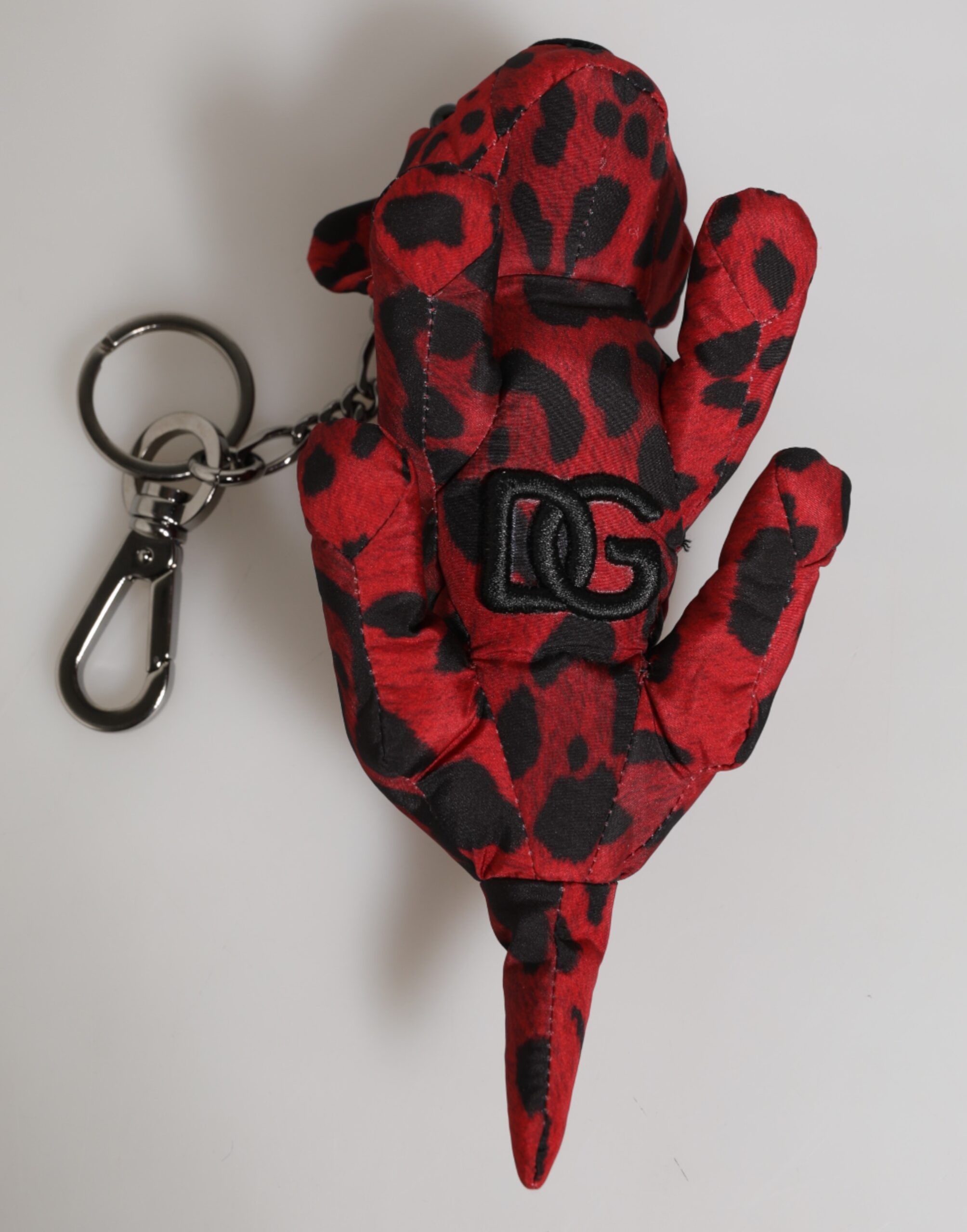 Red Black Polyester Animal Silhouette Bag Keychain Men's Keyring - Dolce & Gabbana - Modalova