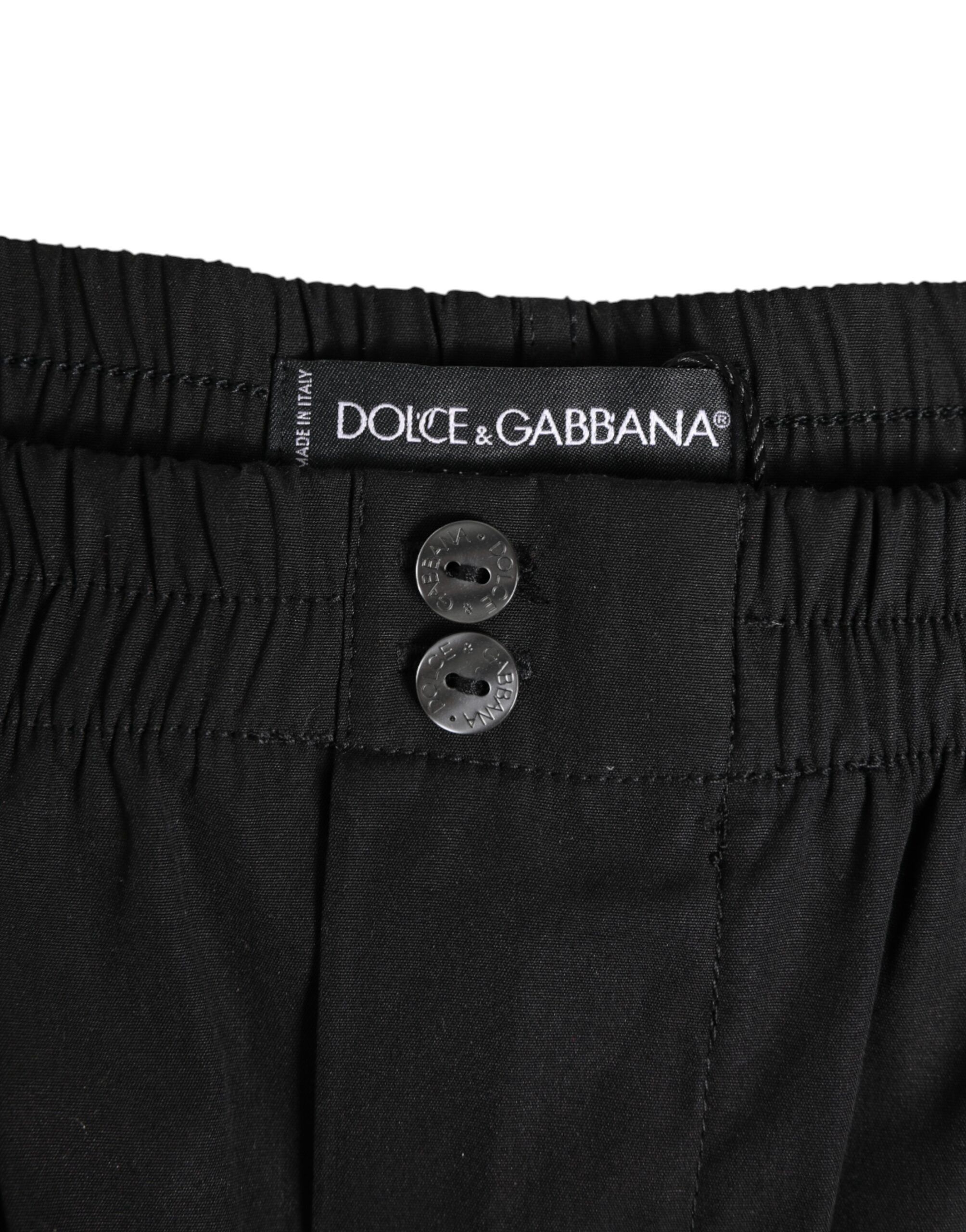 Cotton Elastic Waistband Button Men's Swimwear - Dolce & Gabbana - Modalova