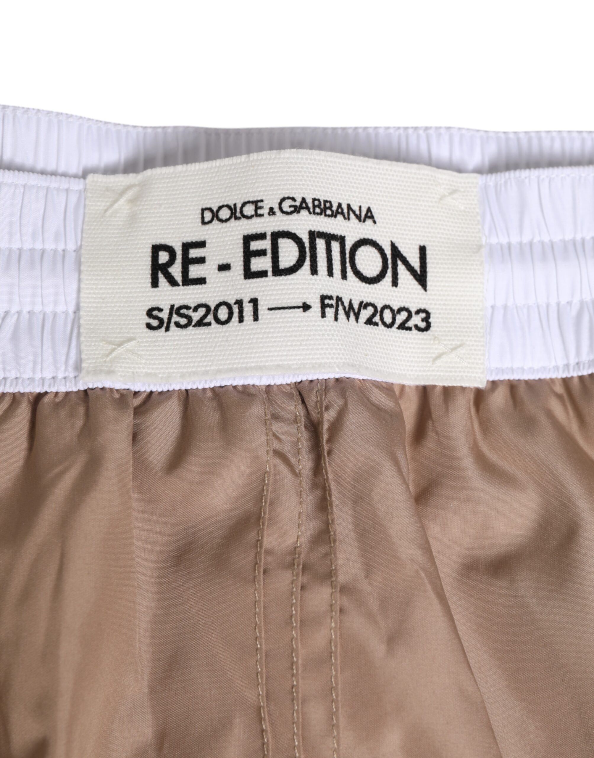 White Polyester Re-Edition Shorts Men's Swimwear - Dolce & Gabbana - Modalova