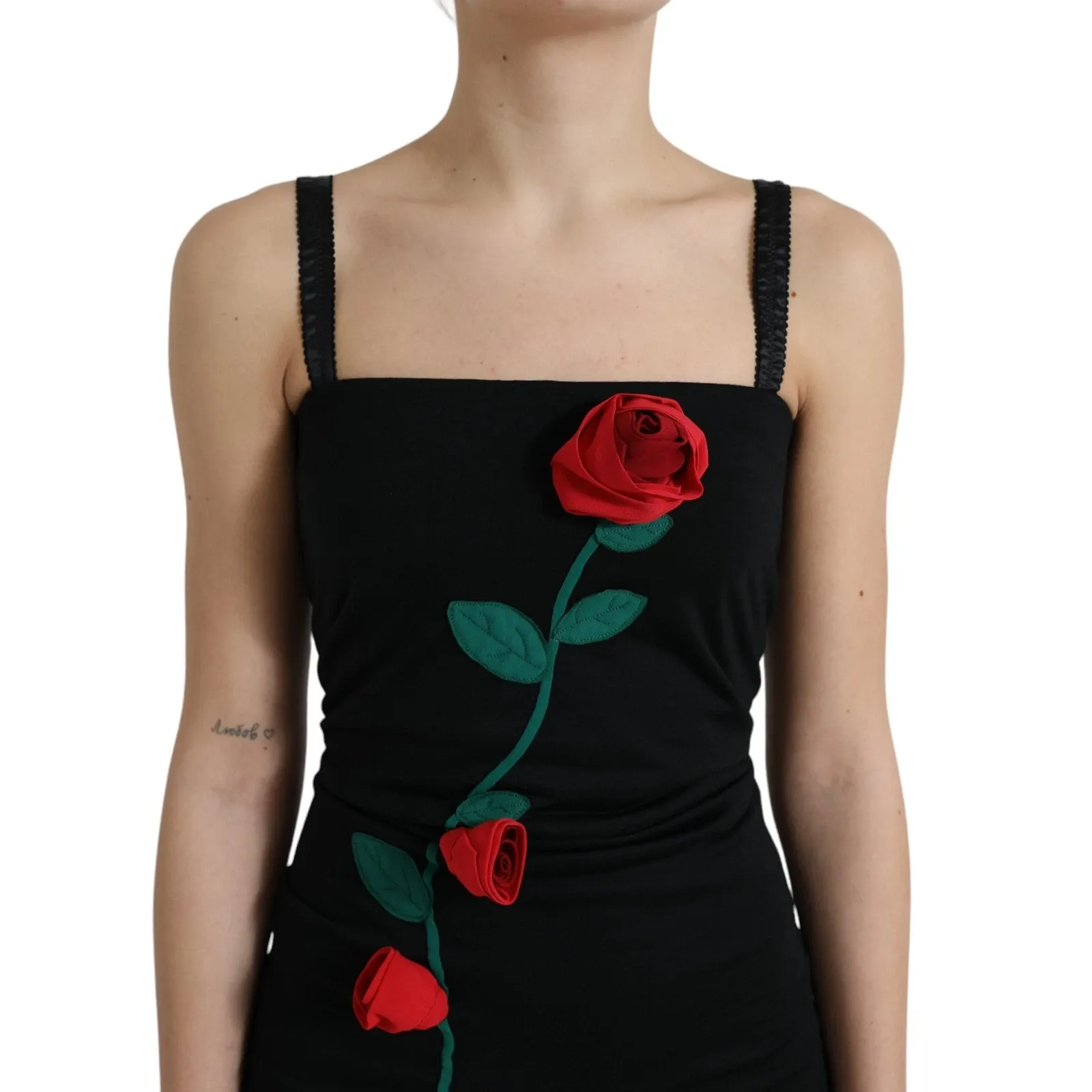 Wool Sleeveless Rose Applique Women's Dress (Pre-Owned) - Dolce & Gabbana - Modalova