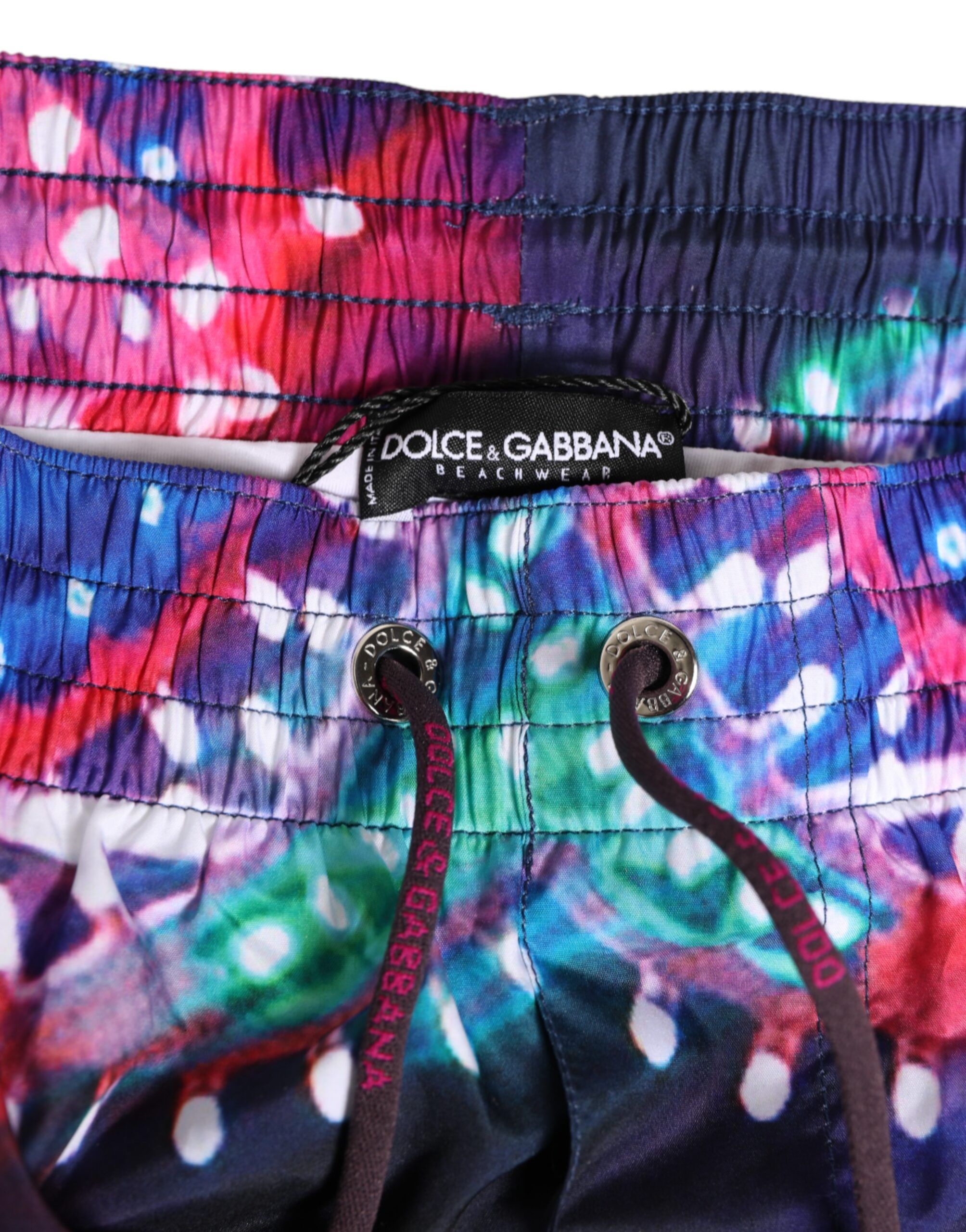 Neon Print Polyester Shorts Men's Swimwear - Dolce & Gabbana - Modalova