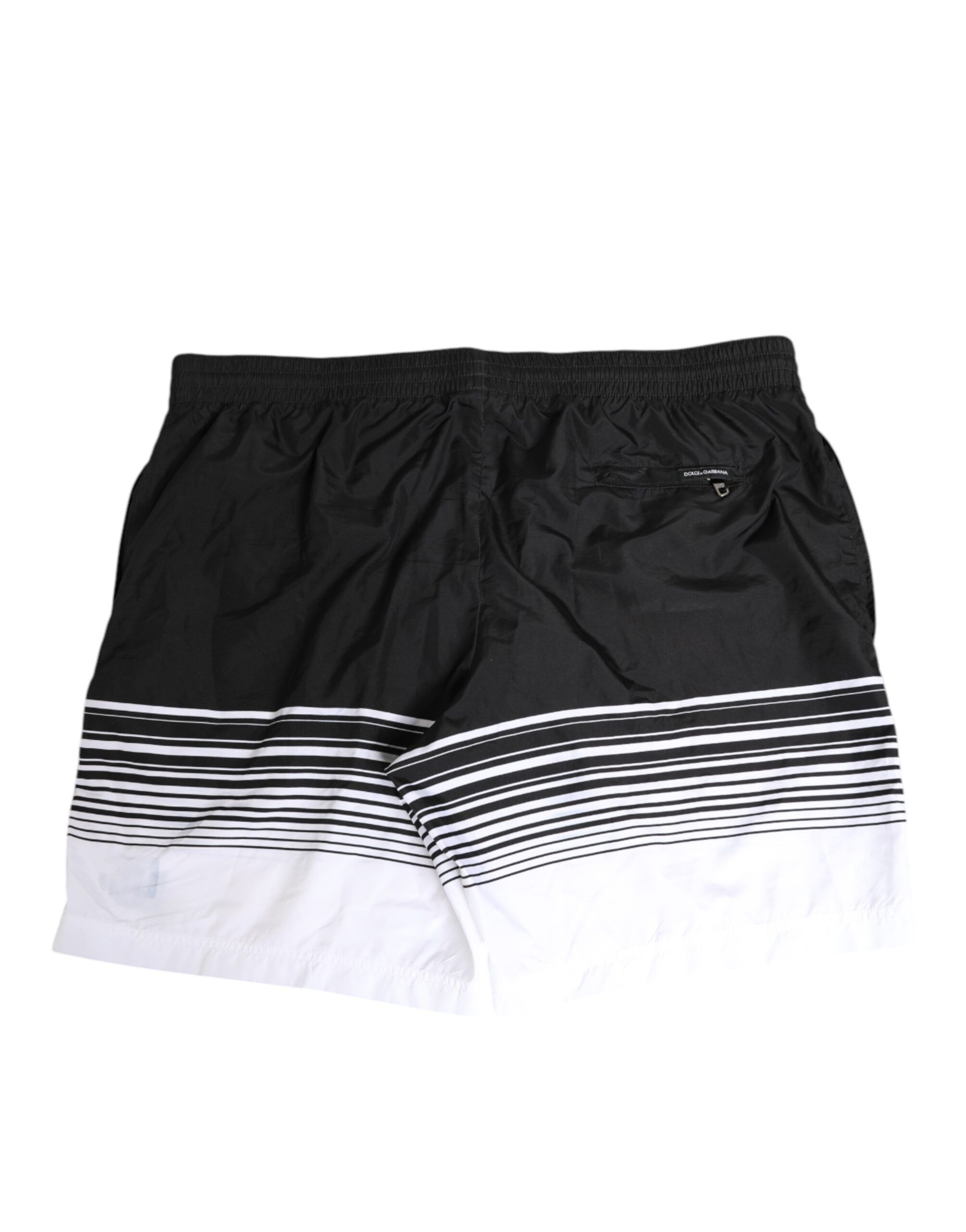 Black White Striped DG Logo Men Short Men's Swimwear (Pre-Owned) - Dolce & Gabbana - Modalova