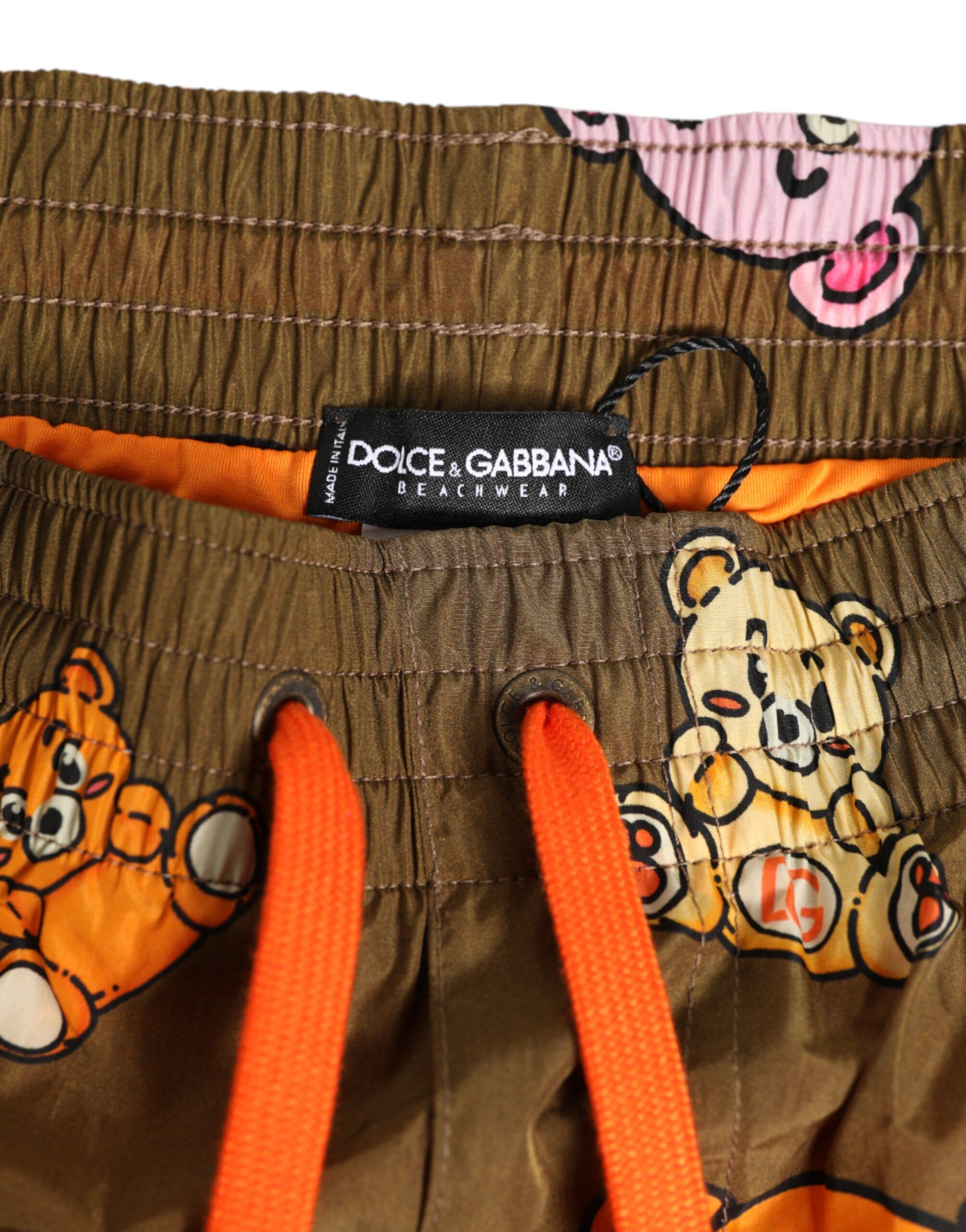 Multicolor Teddy Bear Men Shorts Men's Swimwear - Dolce & Gabbana - Modalova