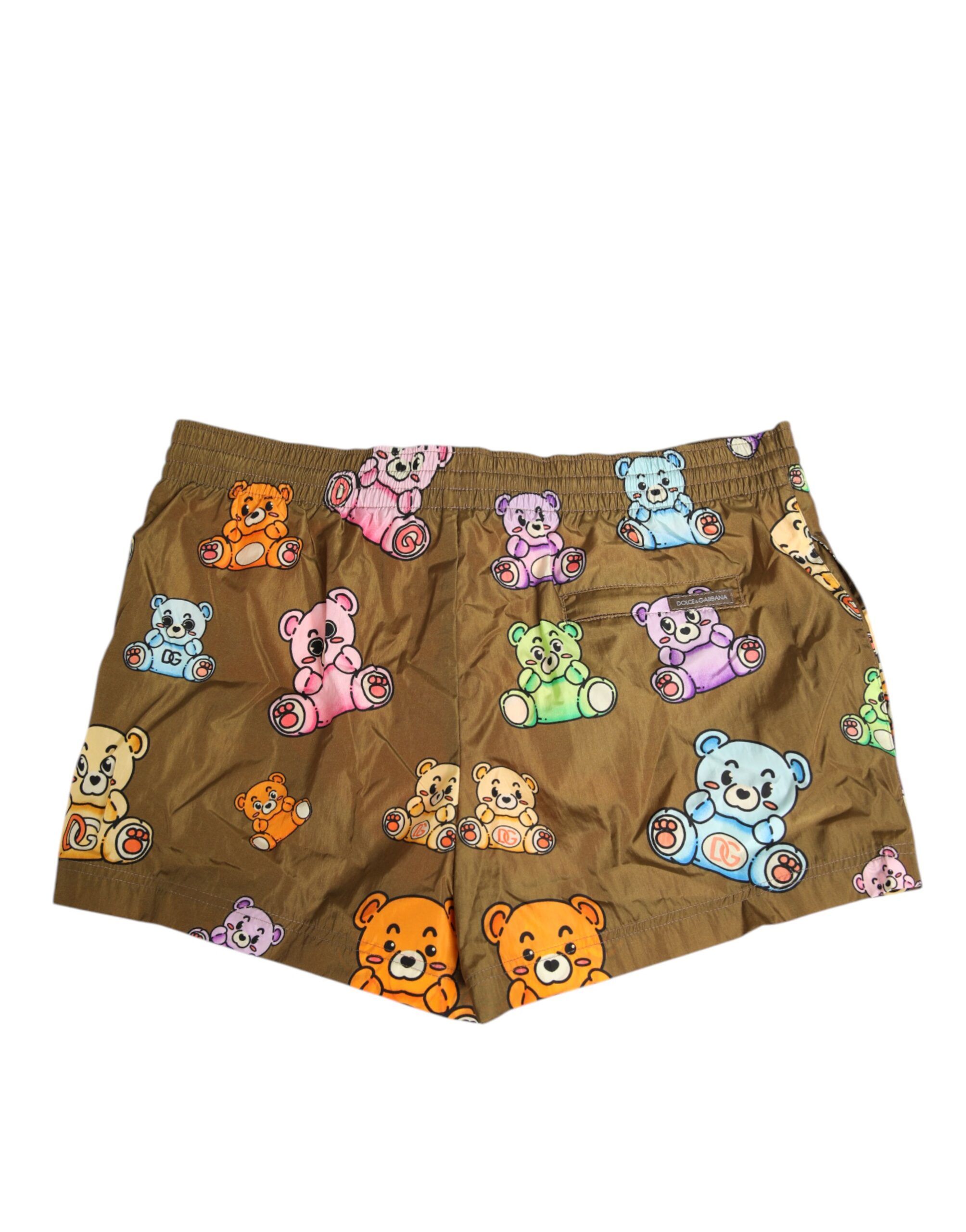 Multicolor Teddy Bear Men Shorts Men's Swimwear - Dolce & Gabbana - Modalova