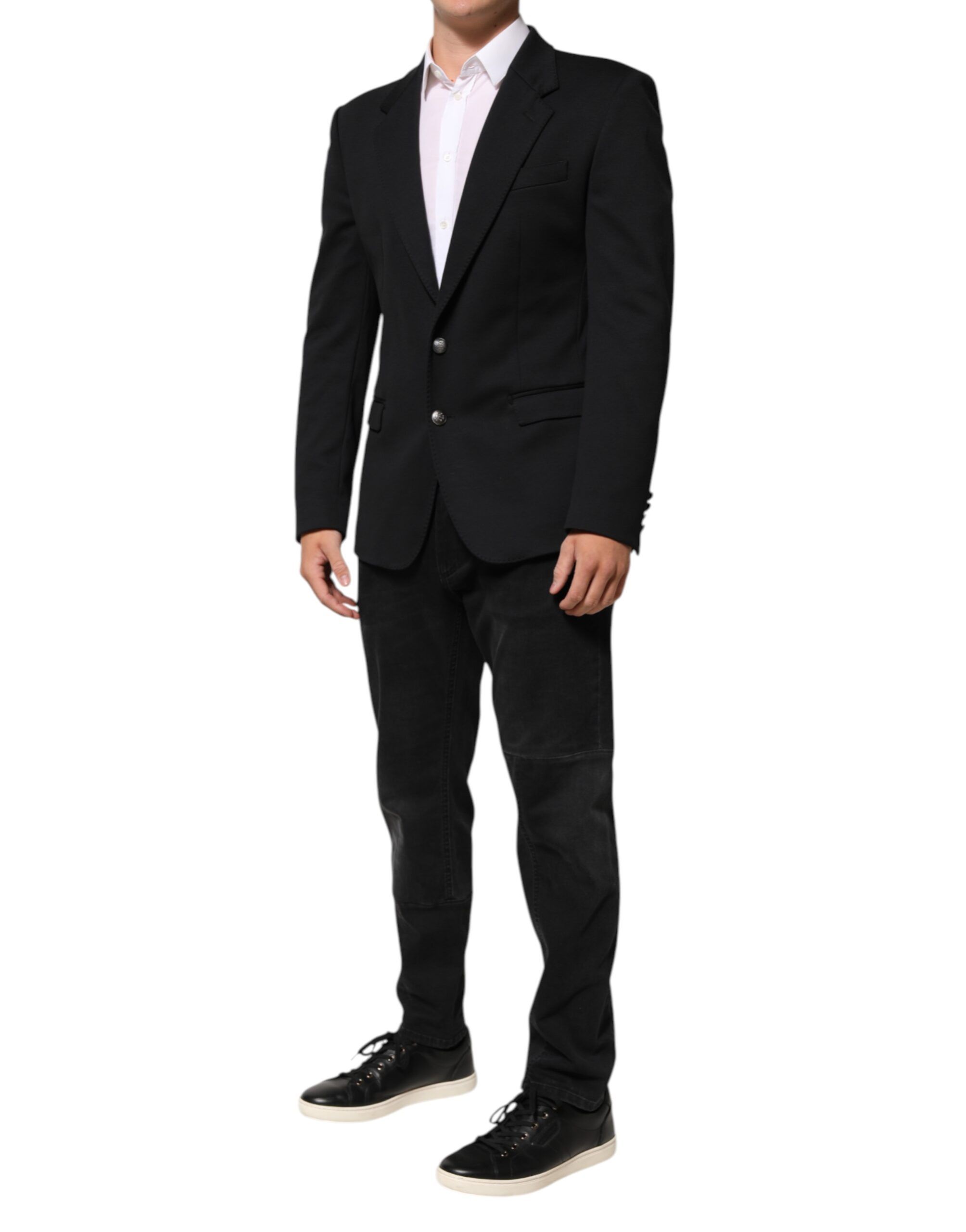 Dark Cotton Men Jacket Coat Blazer Men's Suit - Dolce & Gabbana - Modalova