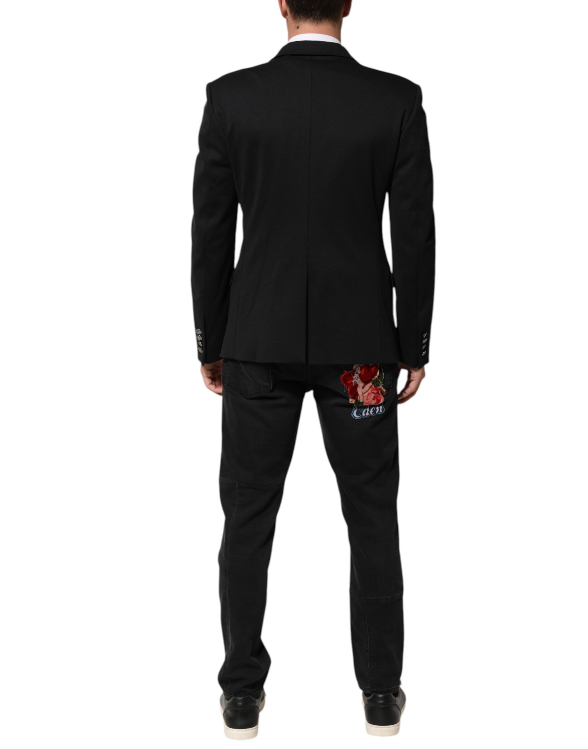 Dark Cotton Men Jacket Coat Blazer Men's Suit - Dolce & Gabbana - Modalova