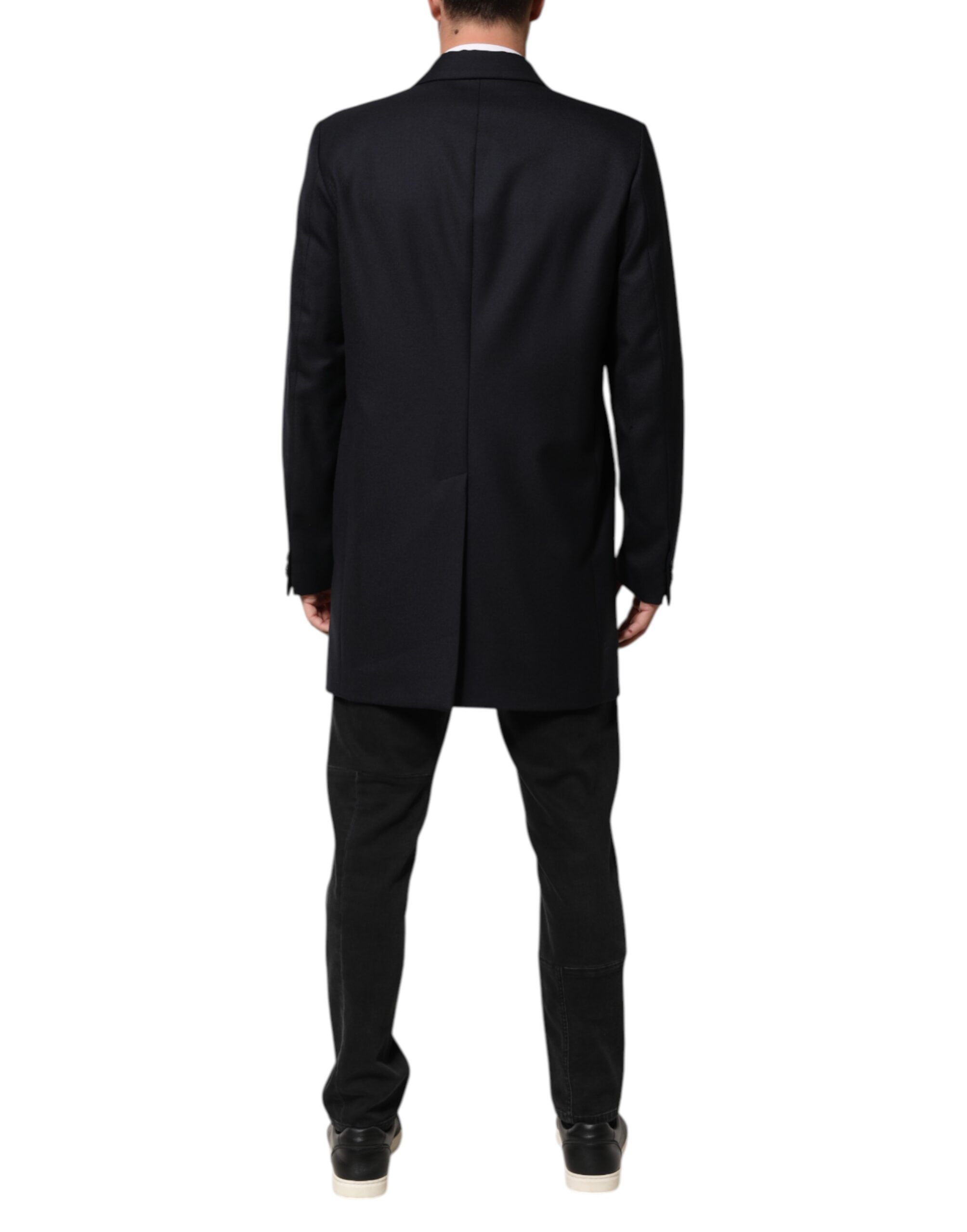 Dark Wool Men Jacket Coat Blazer Men's Suit - Dolce & Gabbana - Modalova