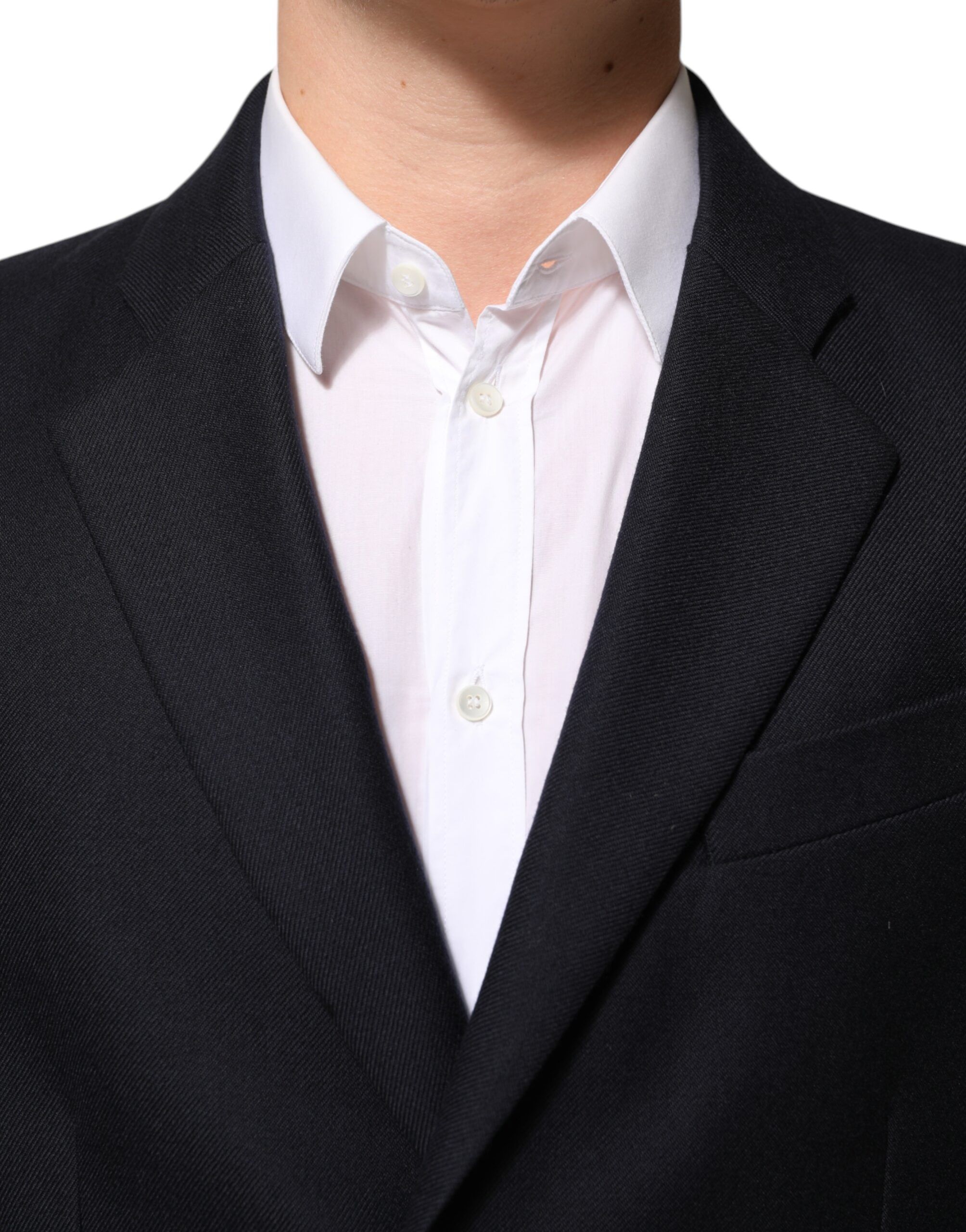 Dark Wool Men Jacket Coat Blazer Men's Suit - Dolce & Gabbana - Modalova