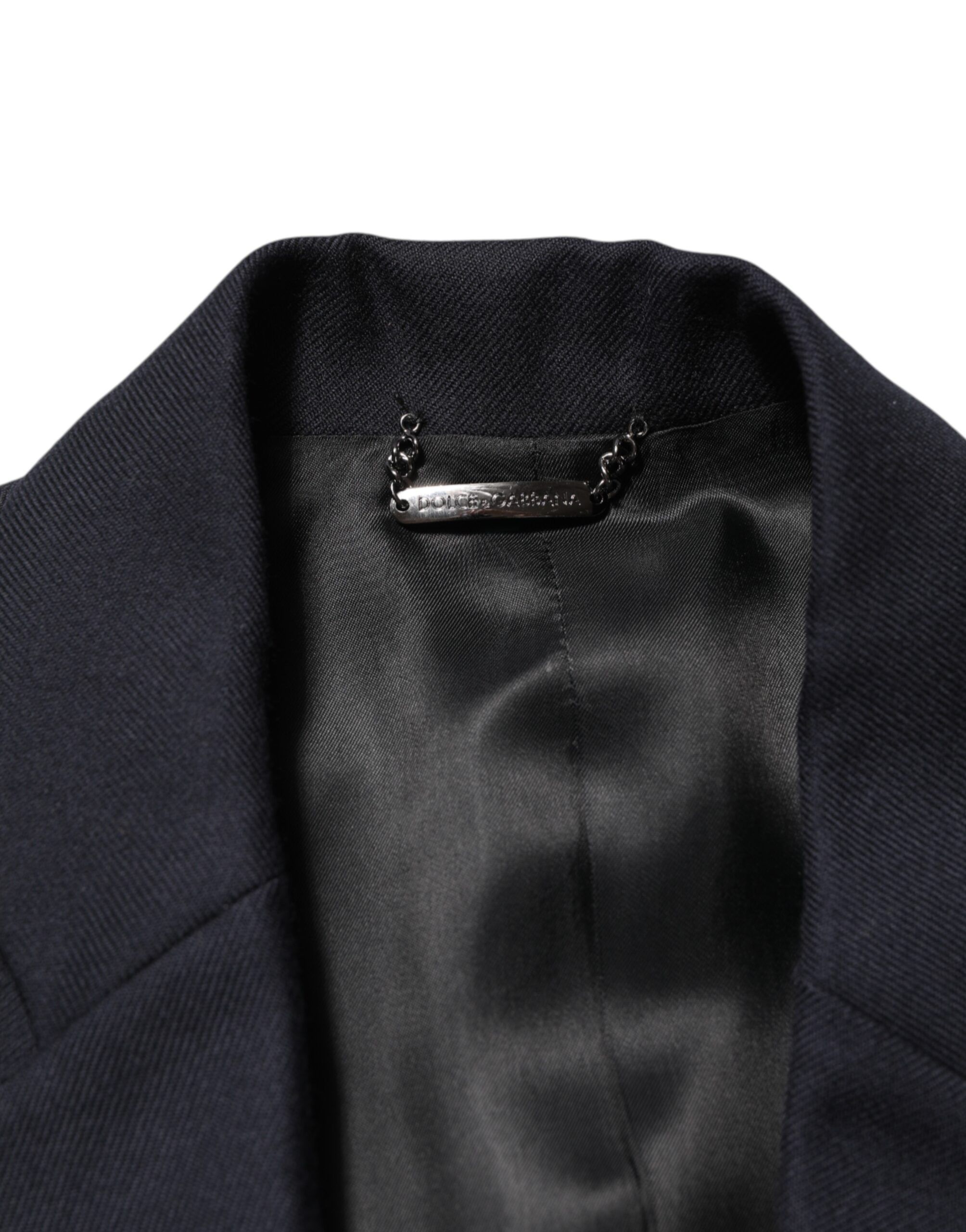 Dark Wool Men Jacket Coat Blazer Men's Suit - Dolce & Gabbana - Modalova