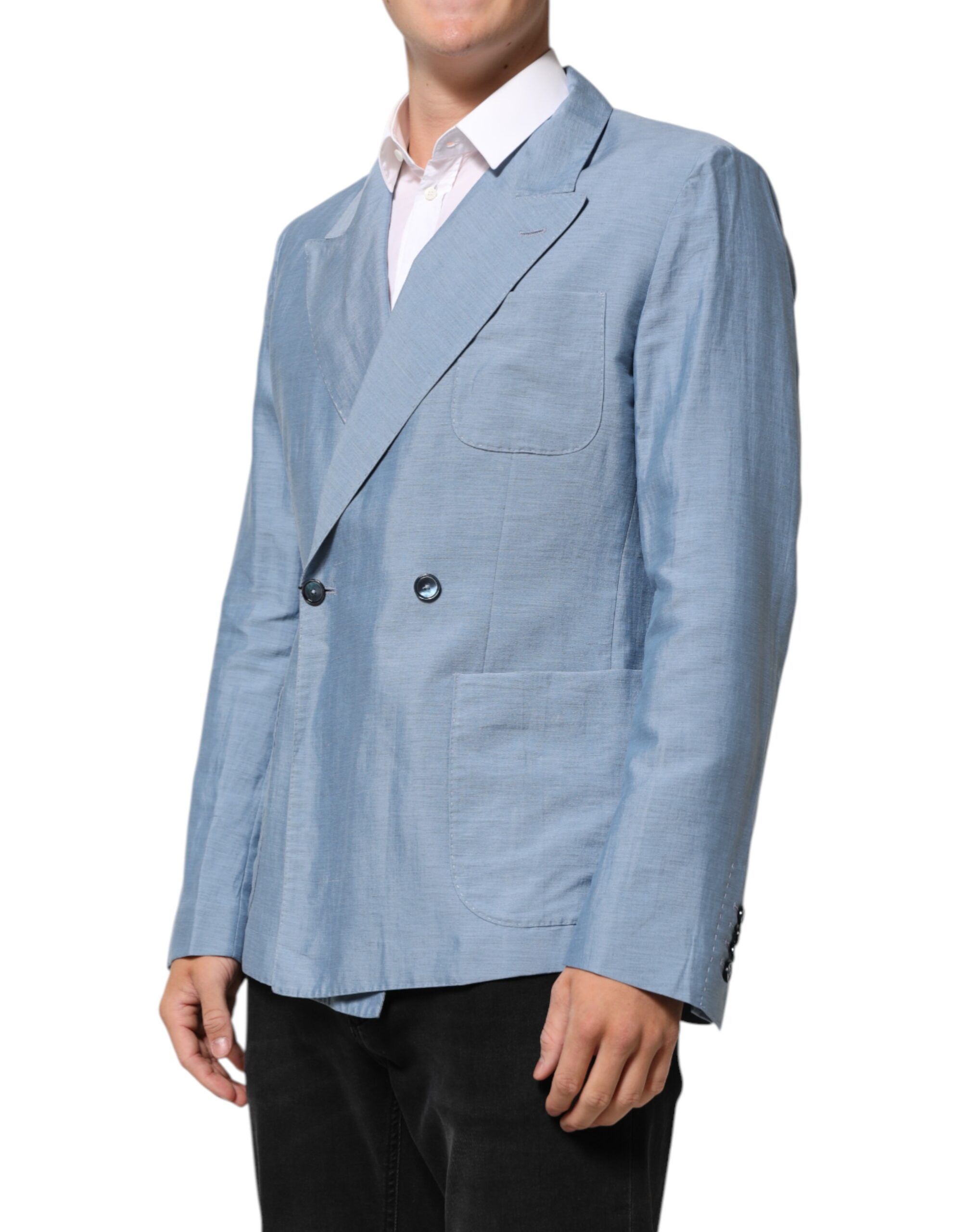 Linen Double Breasted Men Jacket Men's Blazer - Dolce & Gabbana - Modalova