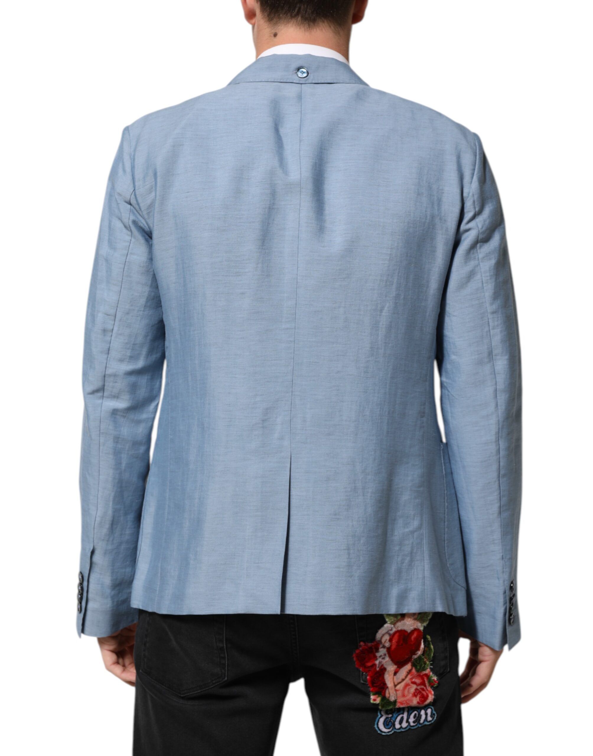 Linen Double Breasted Men Jacket Men's Blazer - Dolce & Gabbana - Modalova