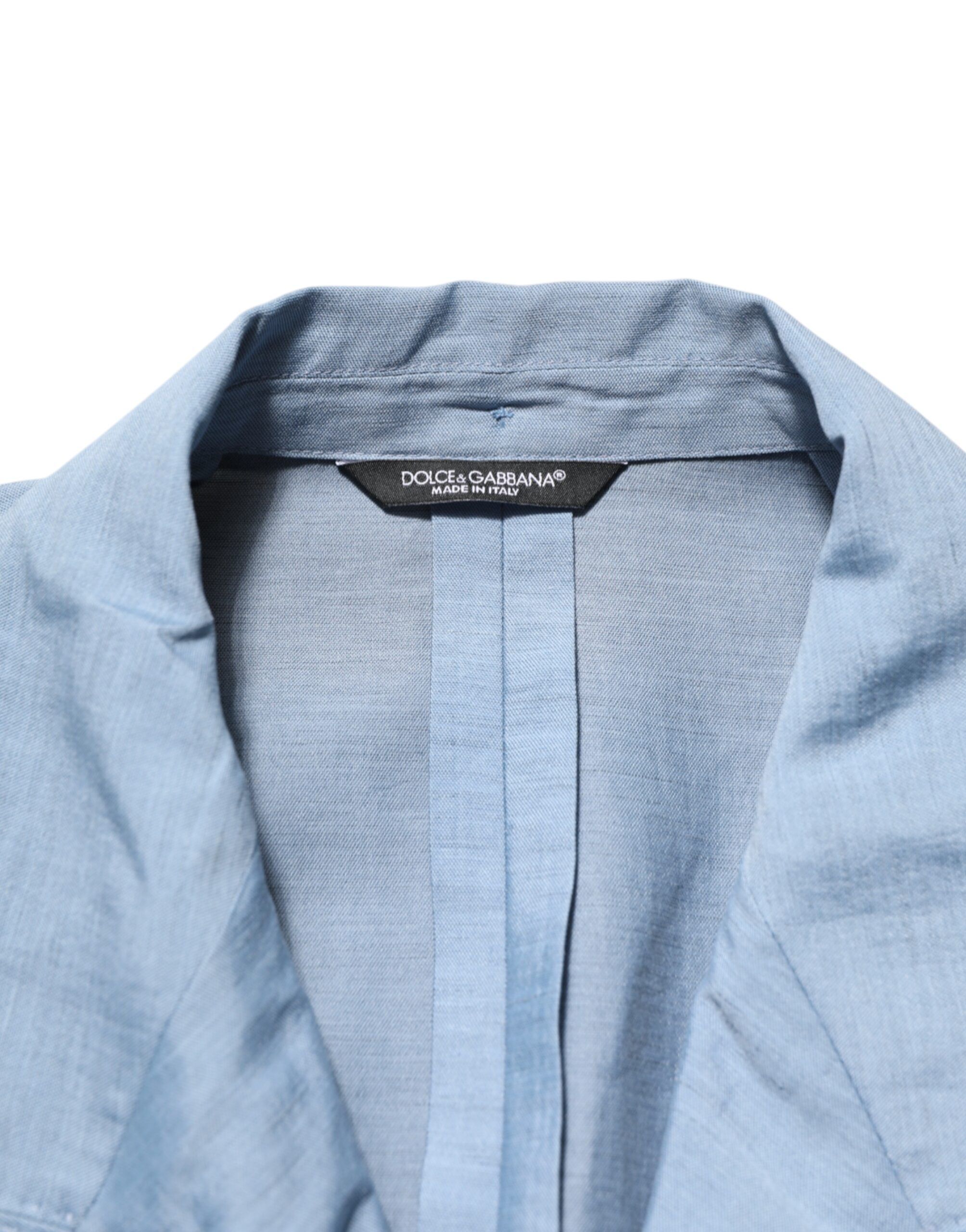 Linen Double Breasted Men Jacket Men's Blazer - Dolce & Gabbana - Modalova