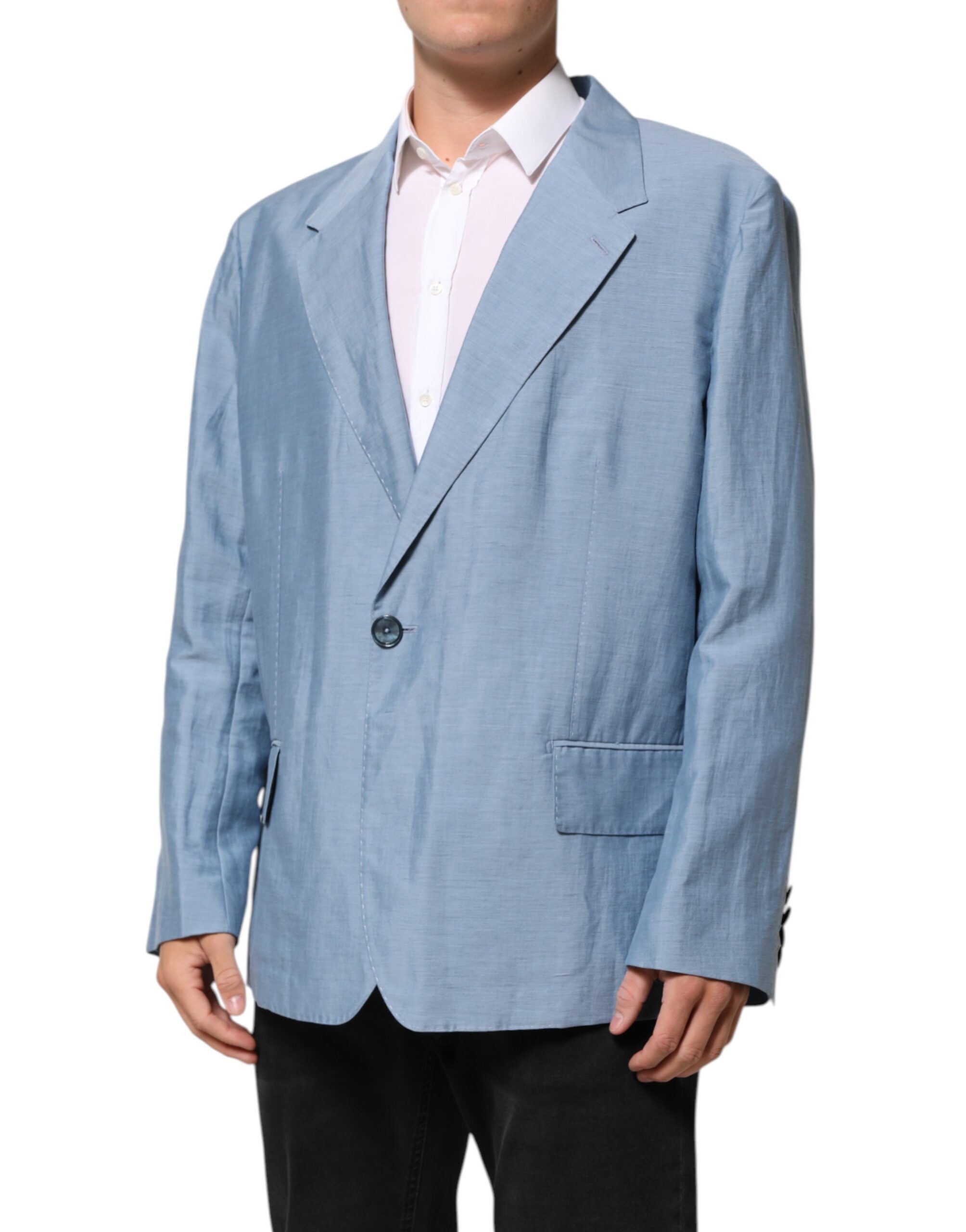 Linen Double Breasted Men Jacket Men's Blazer (Pre-Owned) - Dolce & Gabbana - Modalova