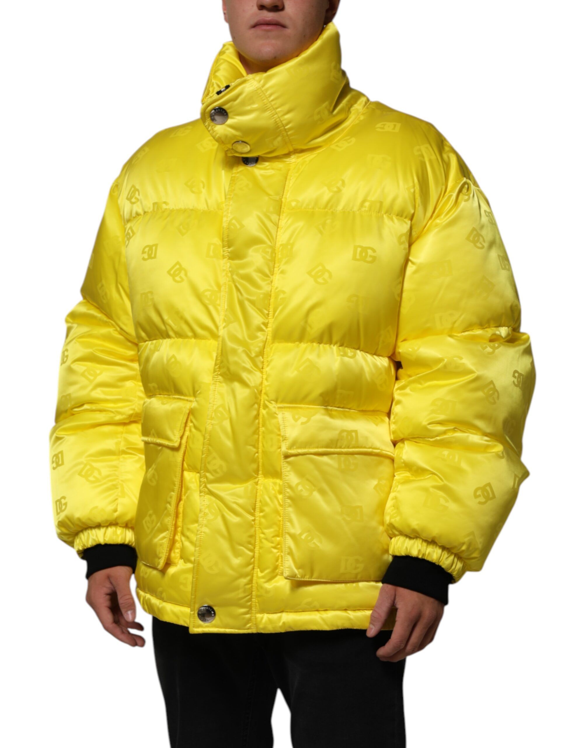 Nylon Logo Puffer Bomber Men Men's Jacket (Pre-Owned) - Dolce & Gabbana - Modalova