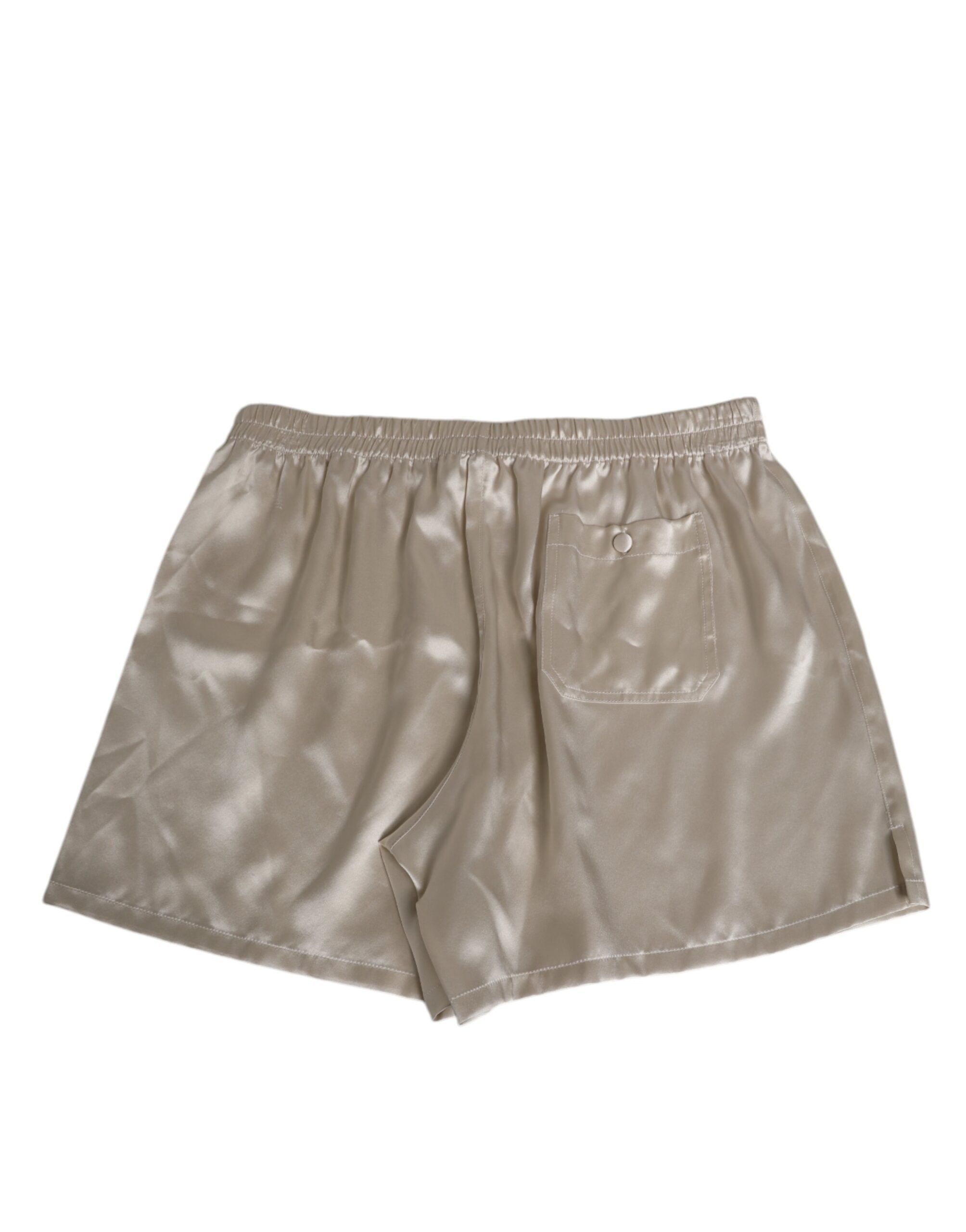 Silk Satin Elastic Men Boxer Short Men's Swimwear - Dolce & Gabbana - Modalova