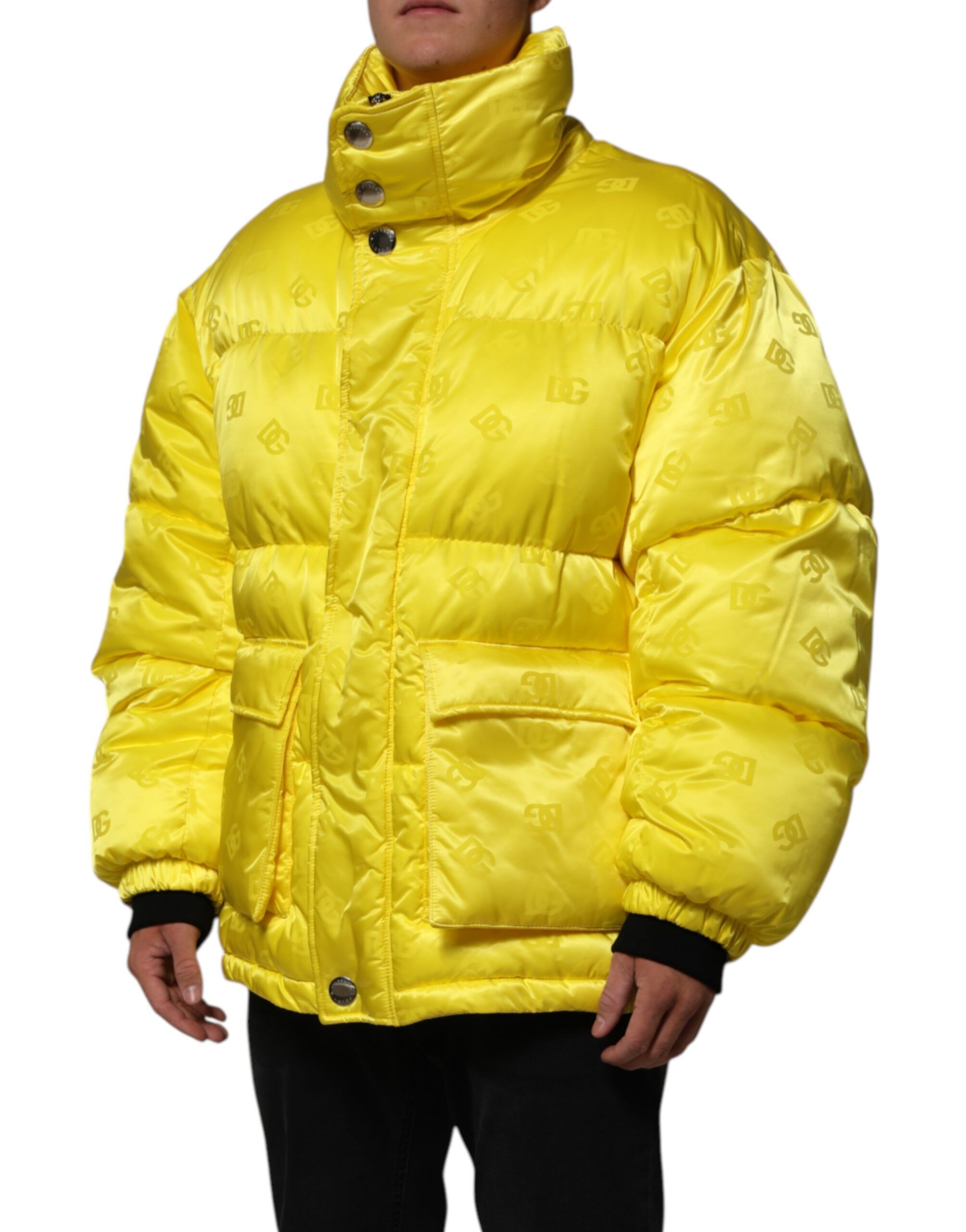 Nylon Logo Puffer Bomber Men Men's Jacket (Pre-Owned) - Dolce & Gabbana - Modalova
