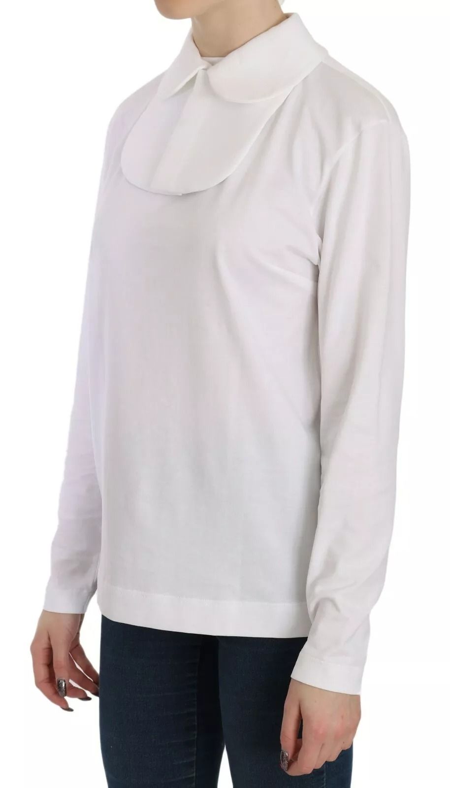 Cotton Longsleeve Collared Women's Blouse - Dolce & Gabbana - Modalova