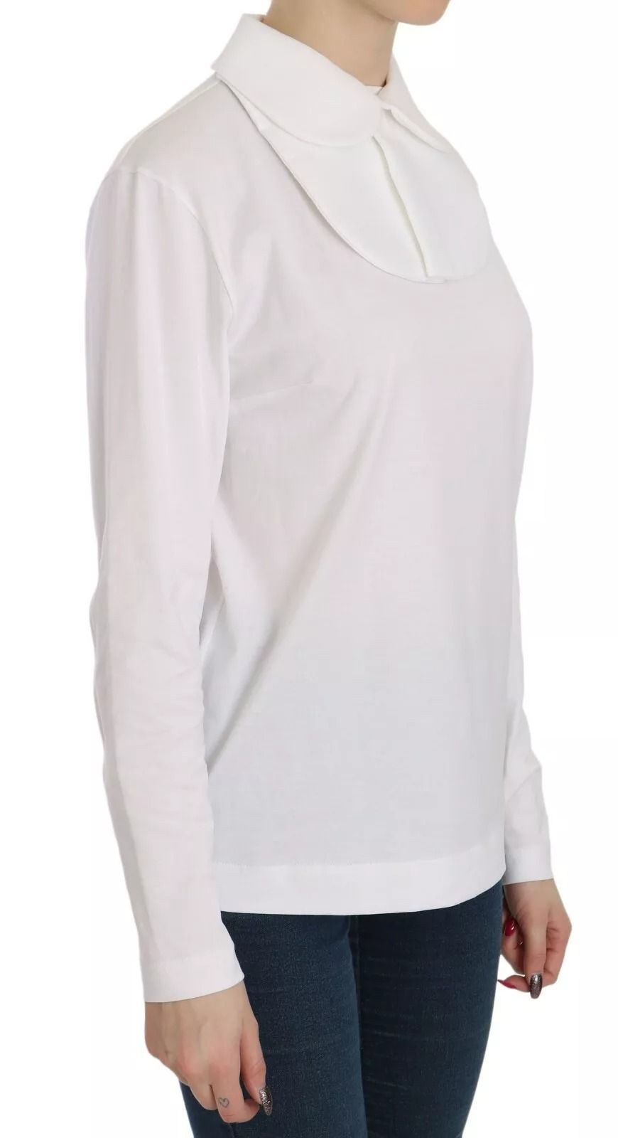 Cotton Longsleeve Collared Women's Blouse - Dolce & Gabbana - Modalova