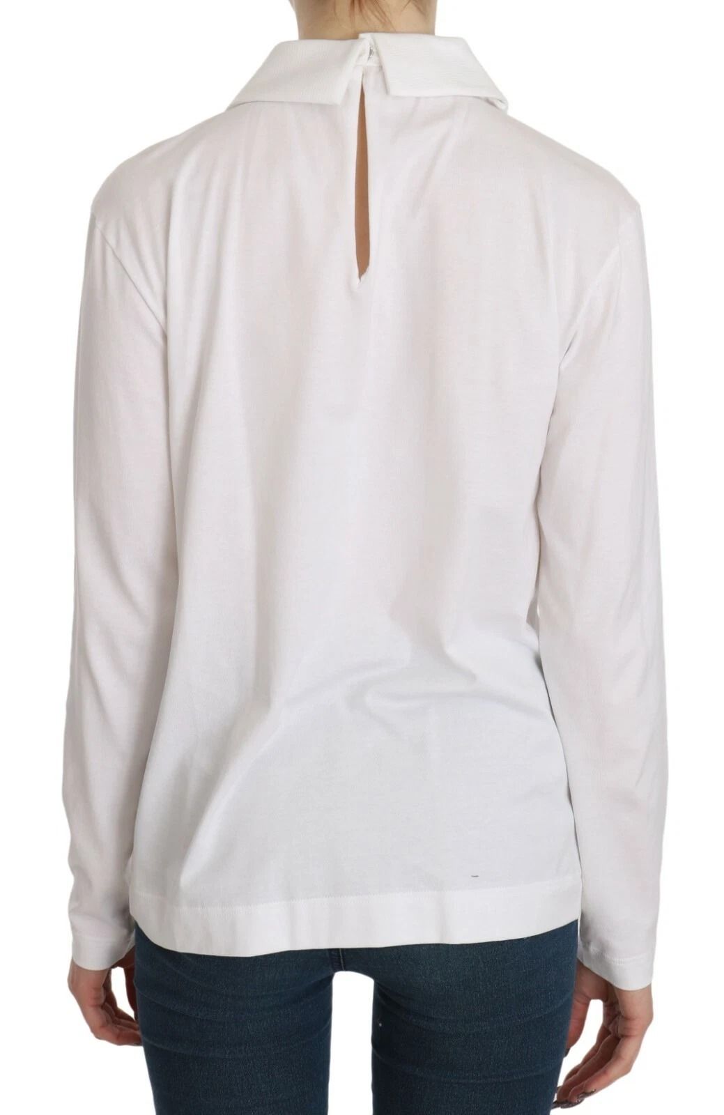 Cotton Longsleeve Collared Women's Blouse - Dolce & Gabbana - Modalova