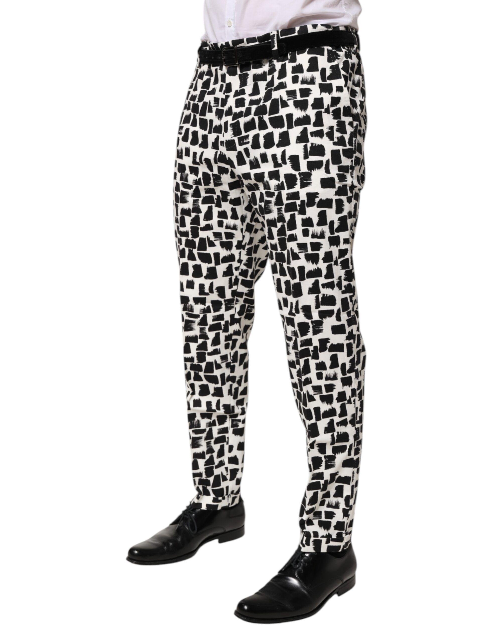 Abstract Print Cotton Blend Men's Pants - Dolce & Gabbana - Modalova