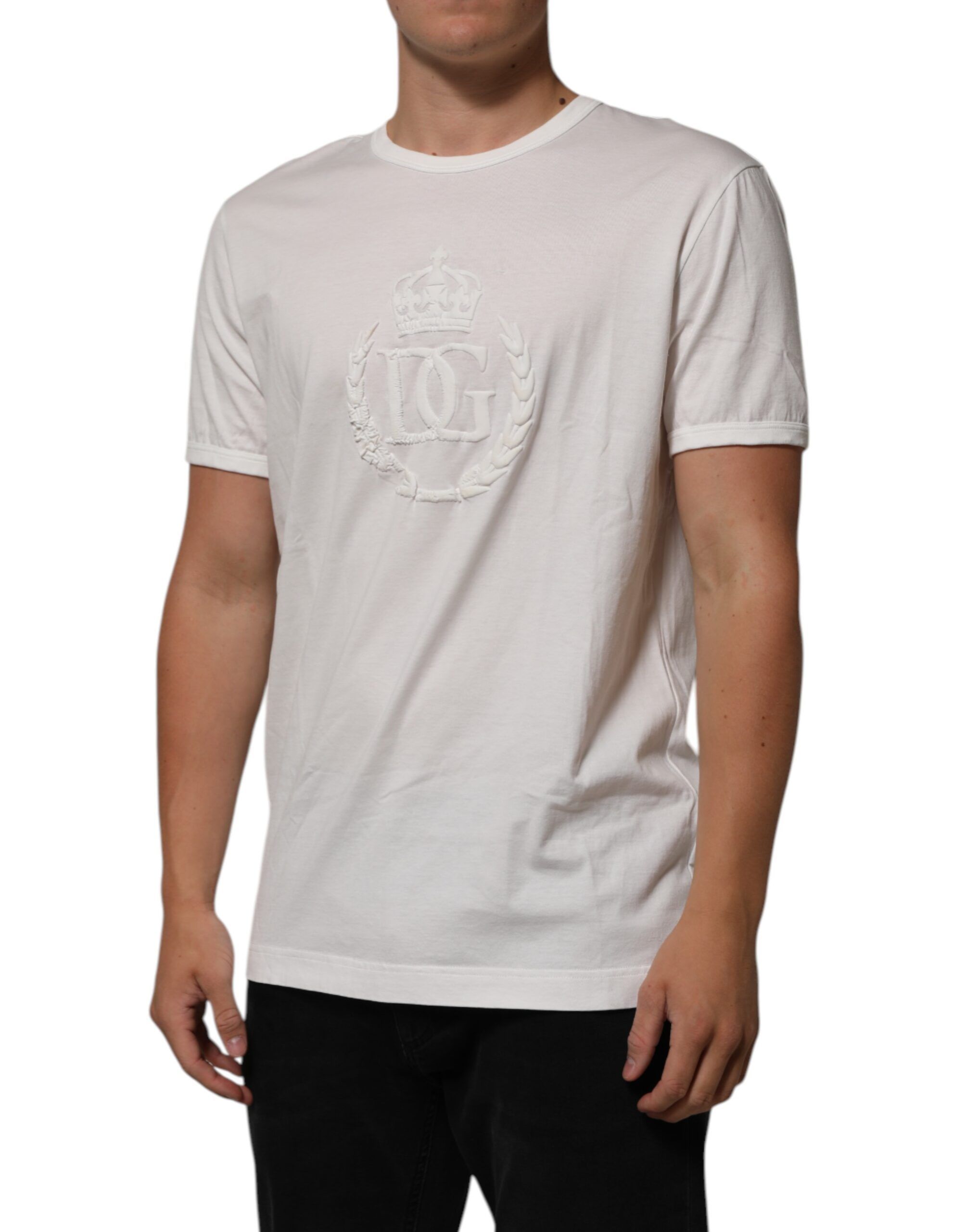 Cotton DG Crown Embossed Men Men's T-shirt (Pre-Owned) - Dolce & Gabbana - Modalova