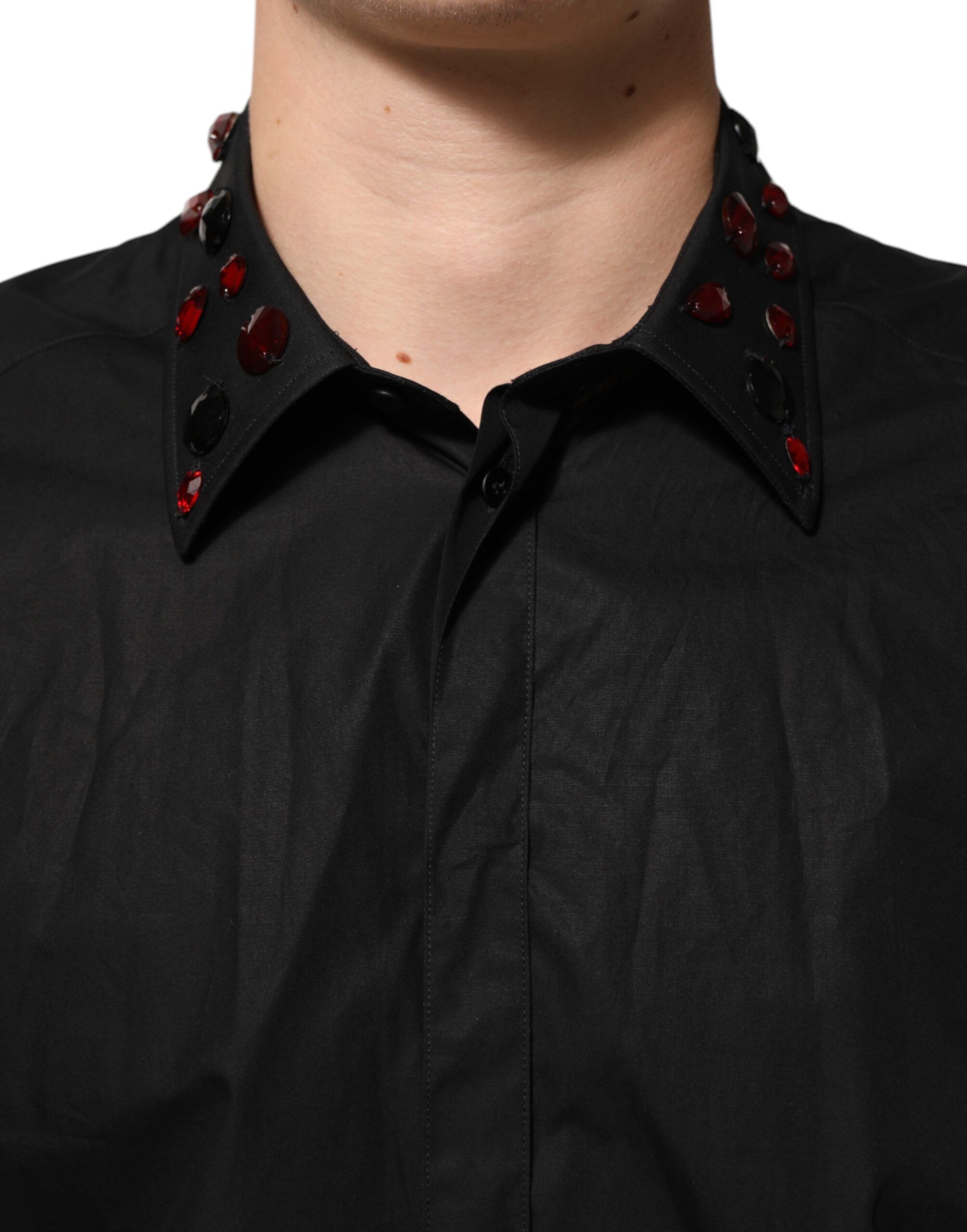 Cotton Embellished Collar Men’s Men's Shirt - Dolce & Gabbana - Modalova