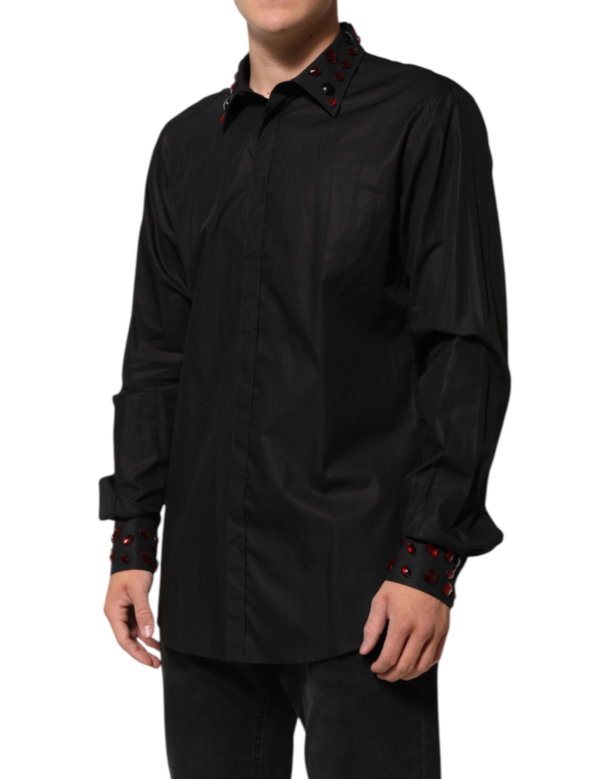 Cotton Embellished Collar Men’s Men's Shirt - Dolce & Gabbana - Modalova