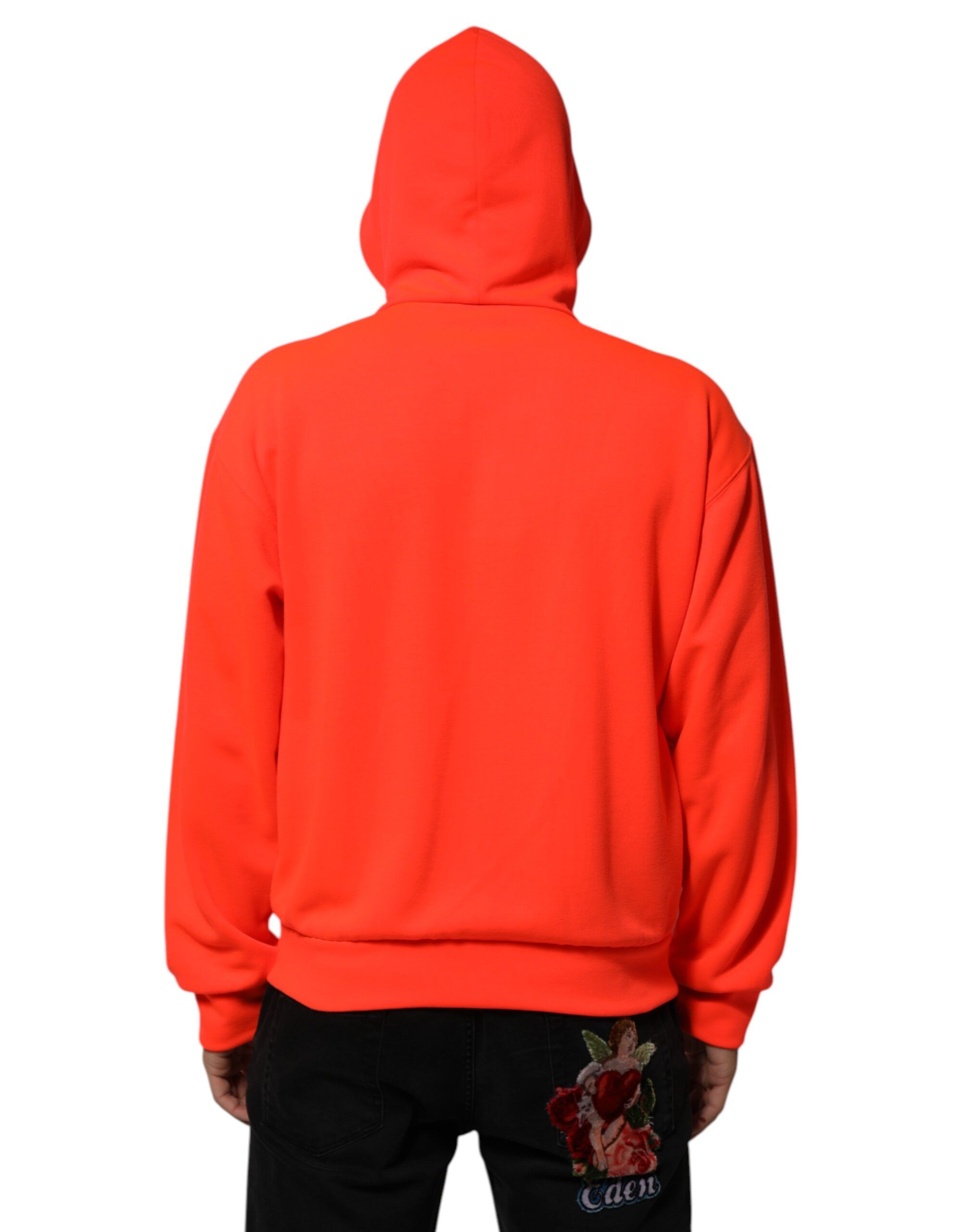 Fluorescent Polyester Logo Patch Hoodie Men's Sweater - Dolce & Gabbana - Modalova