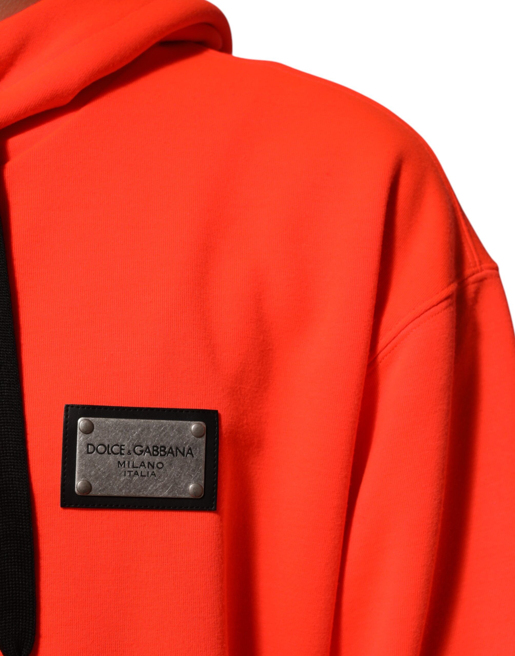 Fluorescent Polyester Logo Patch Hoodie Men's Sweater - Dolce & Gabbana - Modalova