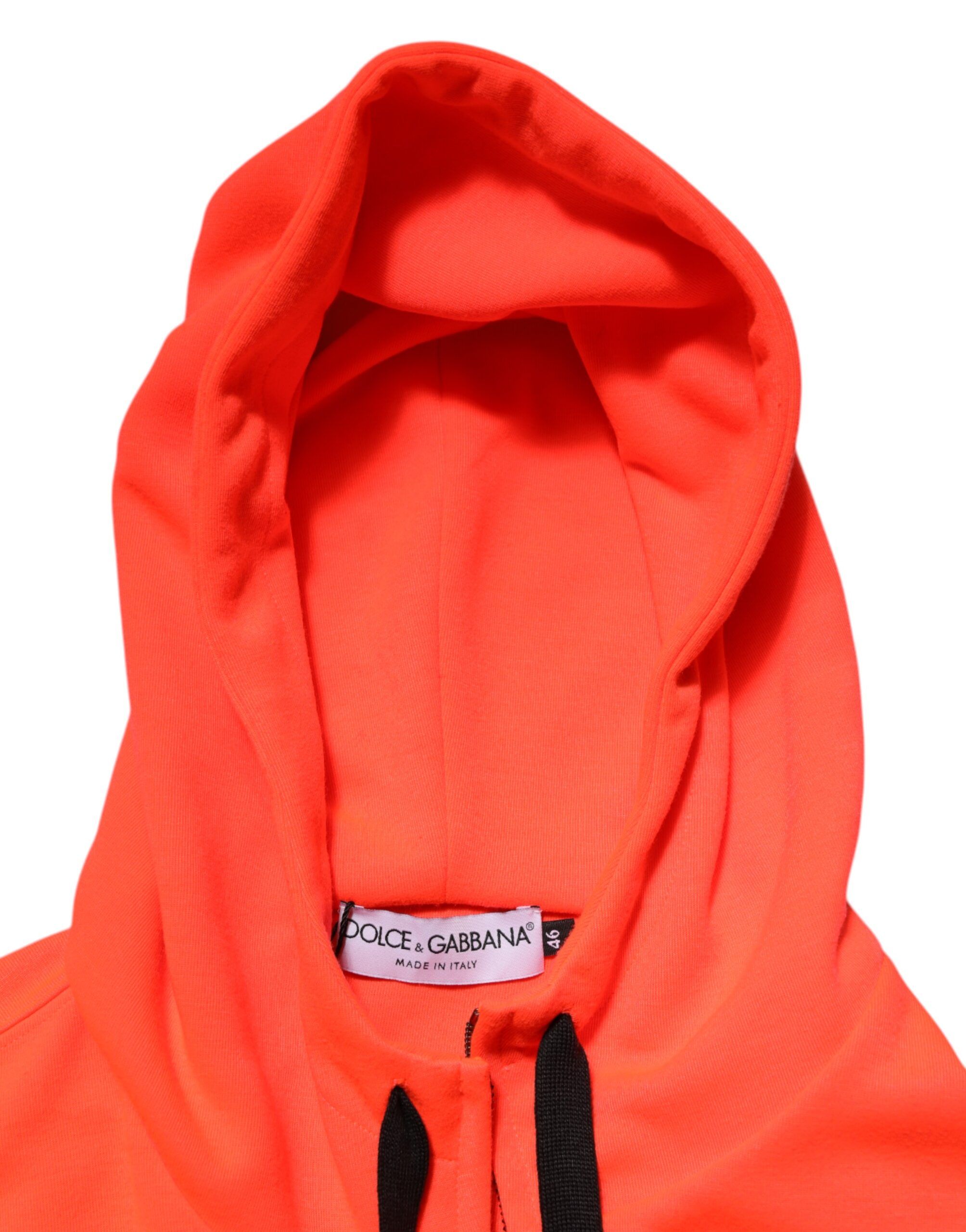 Fluorescent Polyester Logo Patch Hoodie Men's Sweater - Dolce & Gabbana - Modalova