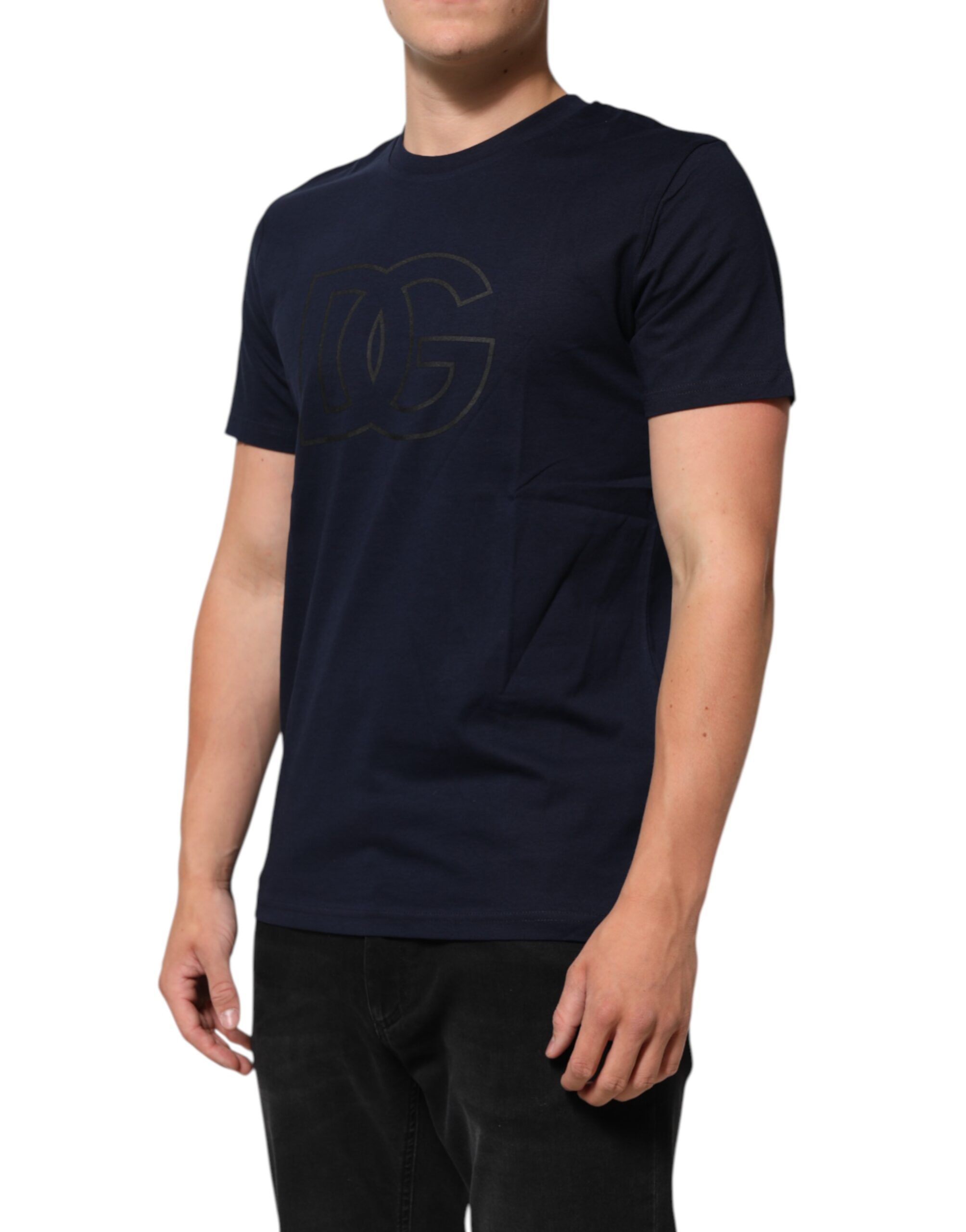 Dark Cotton DG Logo Print Men’s Top Men's T-shirt - Dolce & Gabbana - Modalova