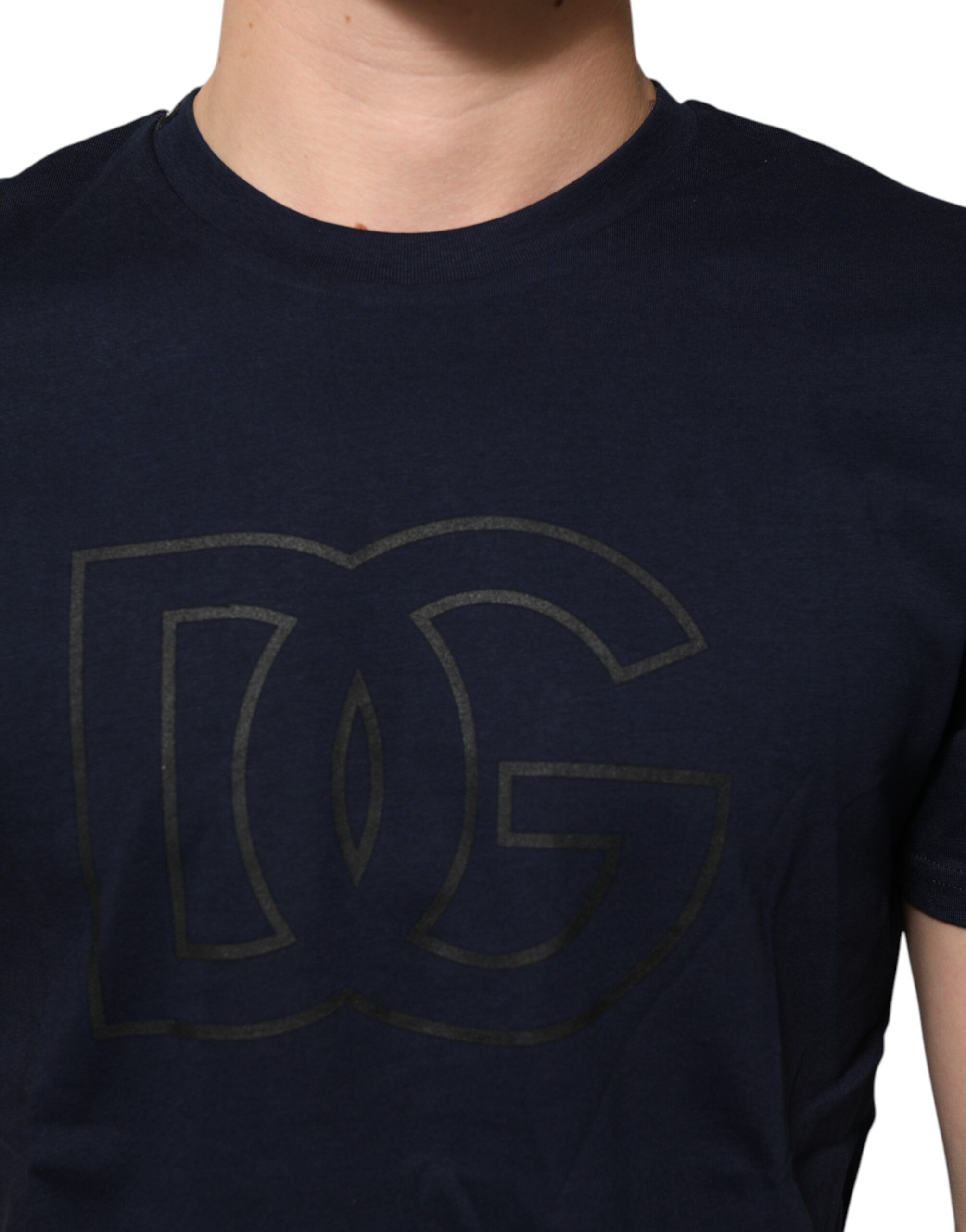 Dark Cotton DG Logo Print Men’s Top Men's T-shirt - Dolce & Gabbana - Modalova
