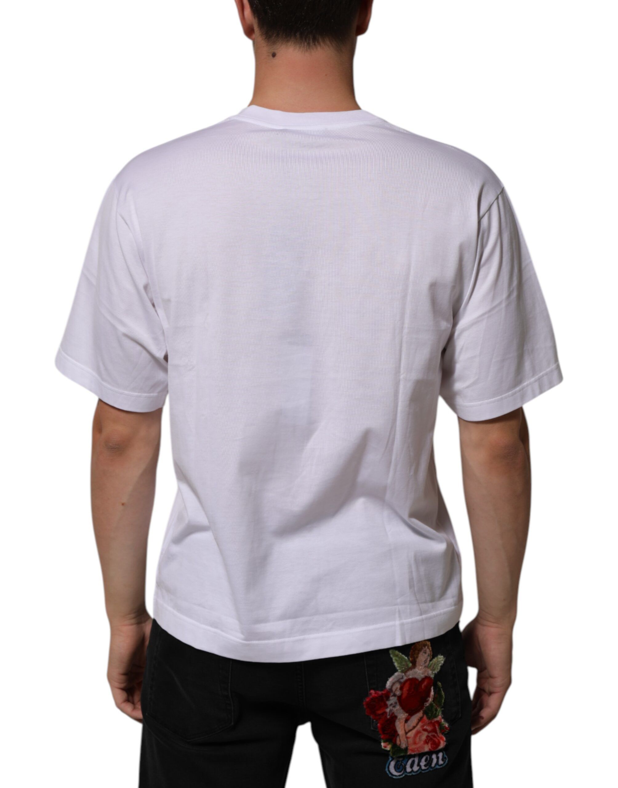 Cotton Logo Patch Crew Neck Men Men's T-shirt (Pre-Owned) - Dolce & Gabbana - Modalova