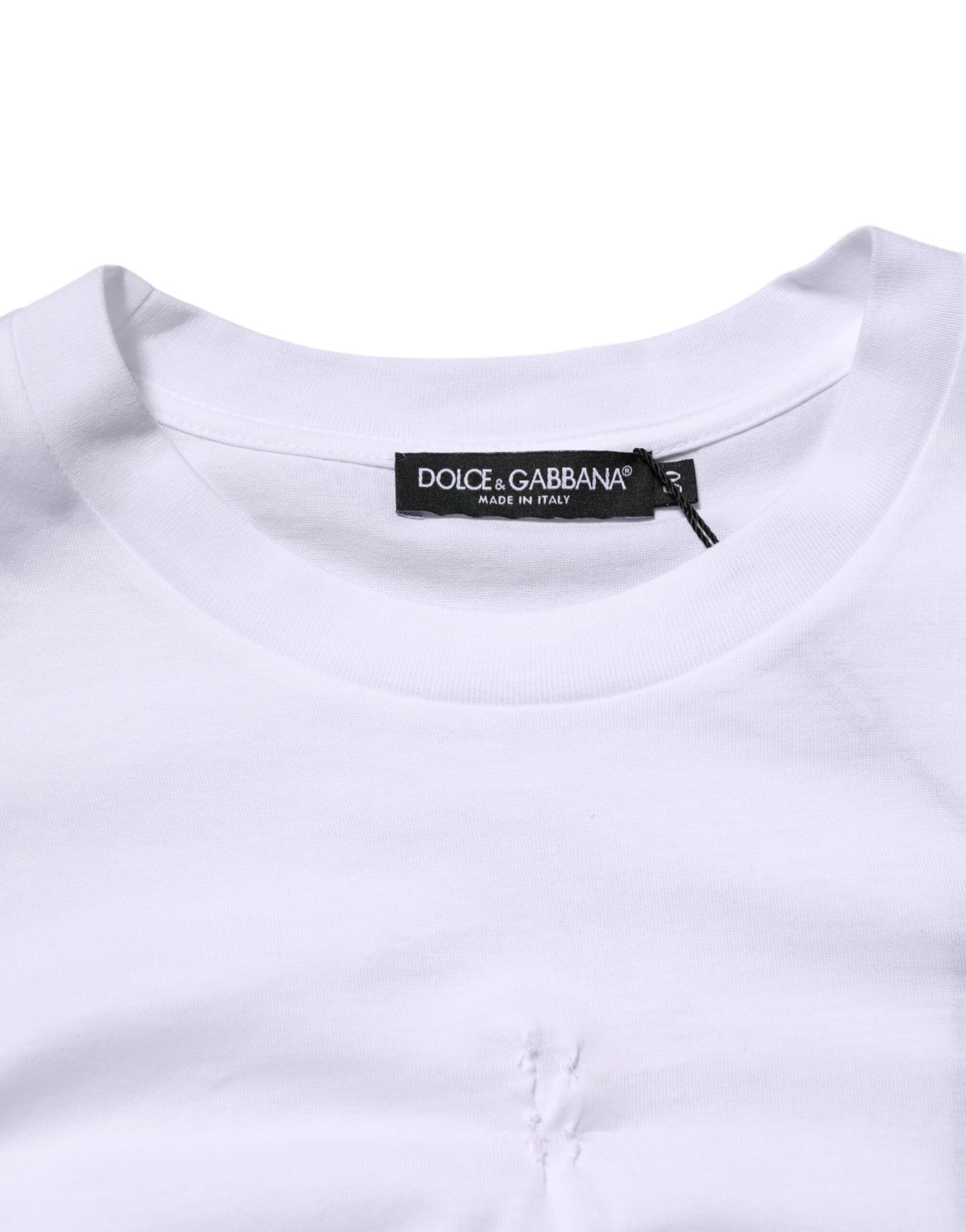Cotton Logo Patch Crew Neck Men Men's T-shirt (Pre-Owned) - Dolce & Gabbana - Modalova