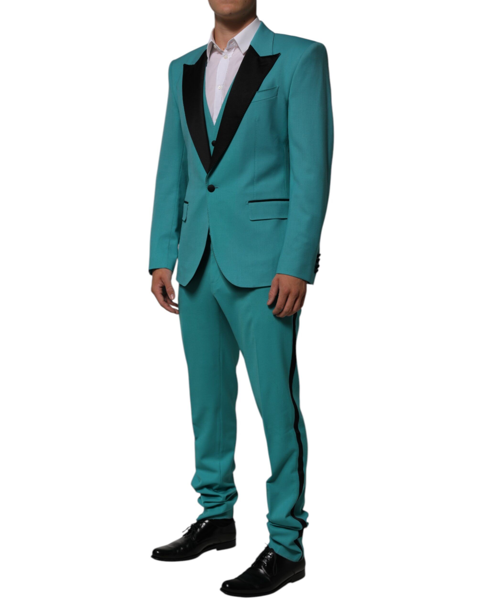 Cyan 3 Piece Wool Silk Blend Suit Men's SICILIA (Pre-Owned) - Dolce & Gabbana - Modalova
