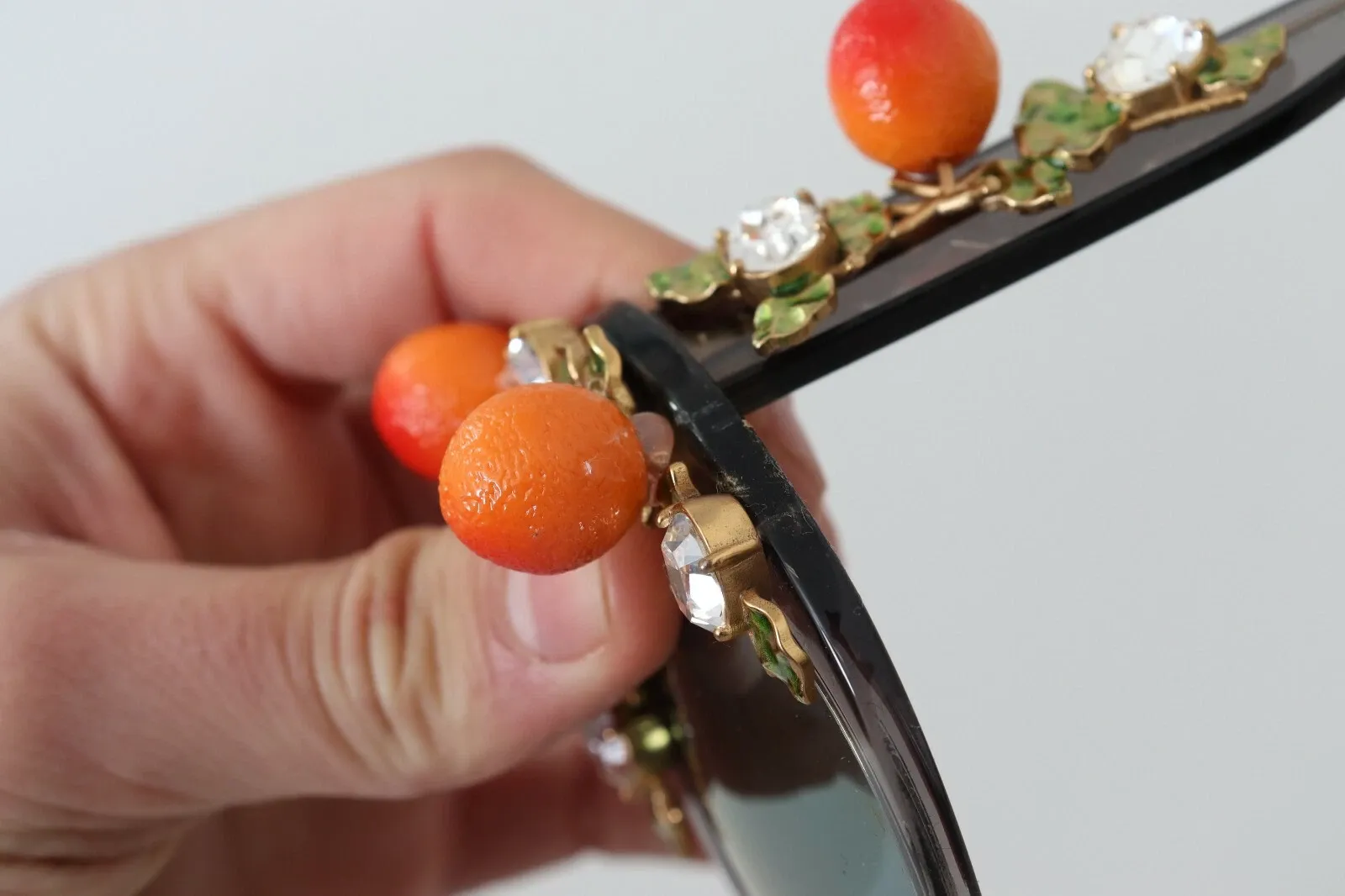 DG4283B Acetate Crystals Orange Appliques Women's Sunglasses (Pre-Owned) - Dolce & Gabbana - Modalova