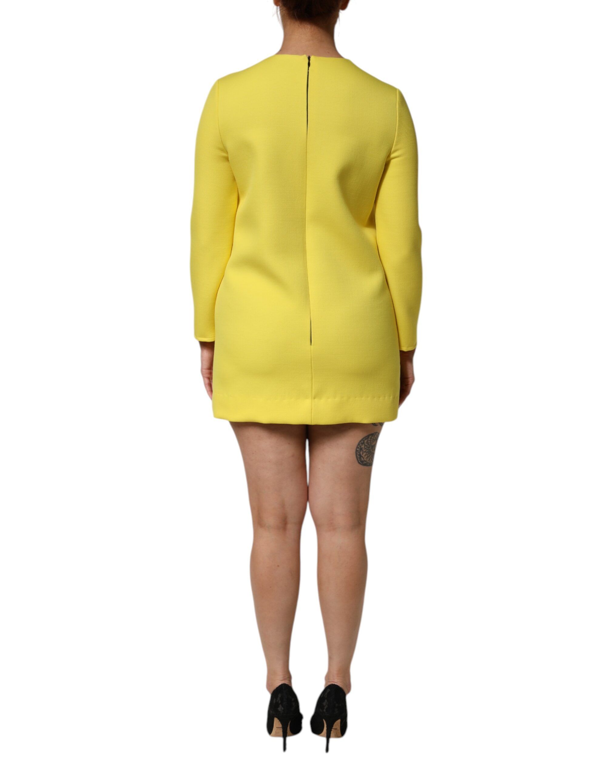 Viscose Acetate Mini Long Sleeve Women's Dress - Dolce & Gabbana - Modalova