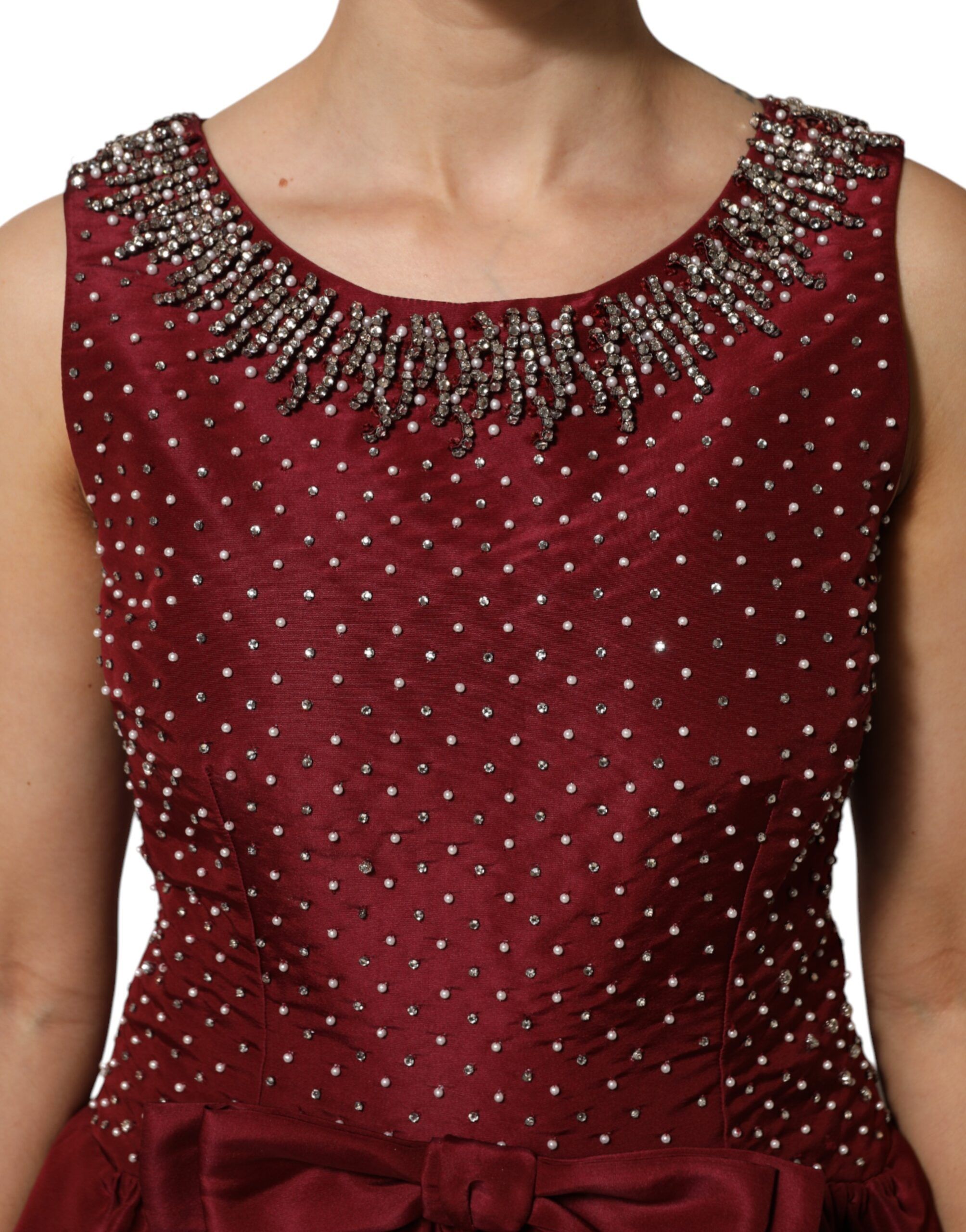 Silk Beaded Evening Gown Women's Dress - Dolce & Gabbana - Modalova