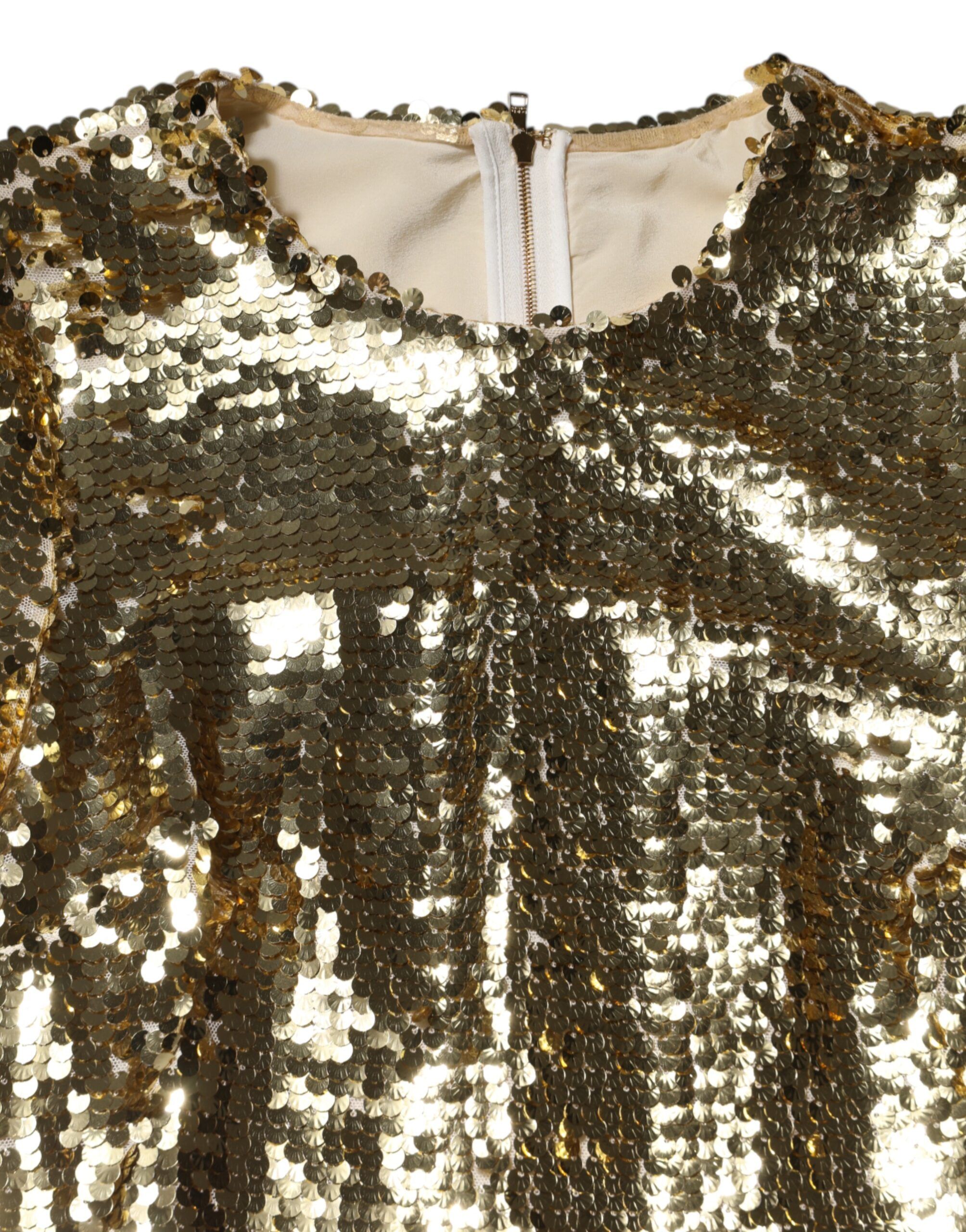 Sequin Long Sleeve Mini Women's Dress - Dolce & Gabbana - Modalova