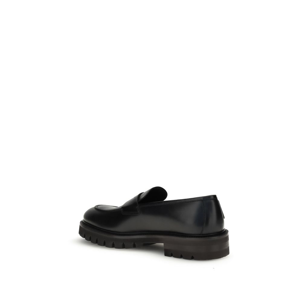 Calf Leather Bos Taurus Slip-On Men's Loafers - Ferragamo - Modalova