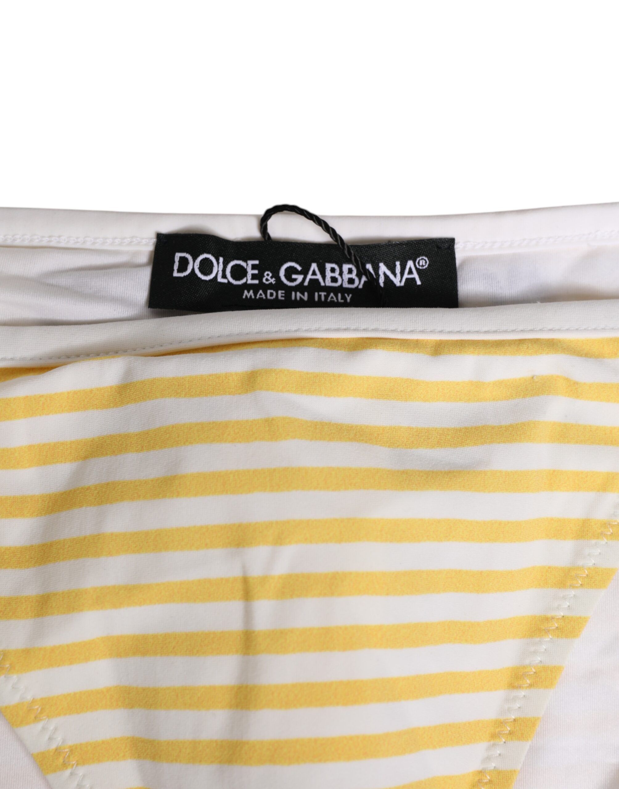 Yellow Stripe Tie Side Logo Women's Underwear - Dolce & Gabbana - Modalova