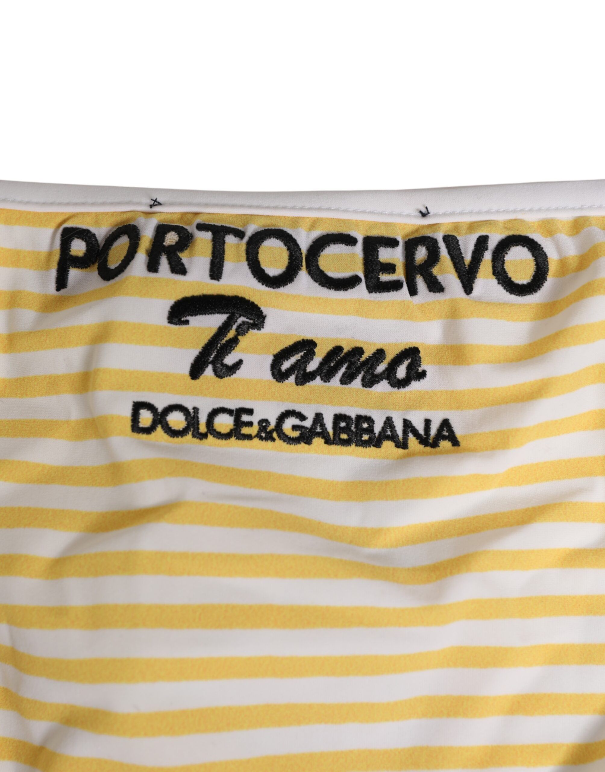 Yellow Stripe Tie Side Logo Women's Underwear - Dolce & Gabbana - Modalova