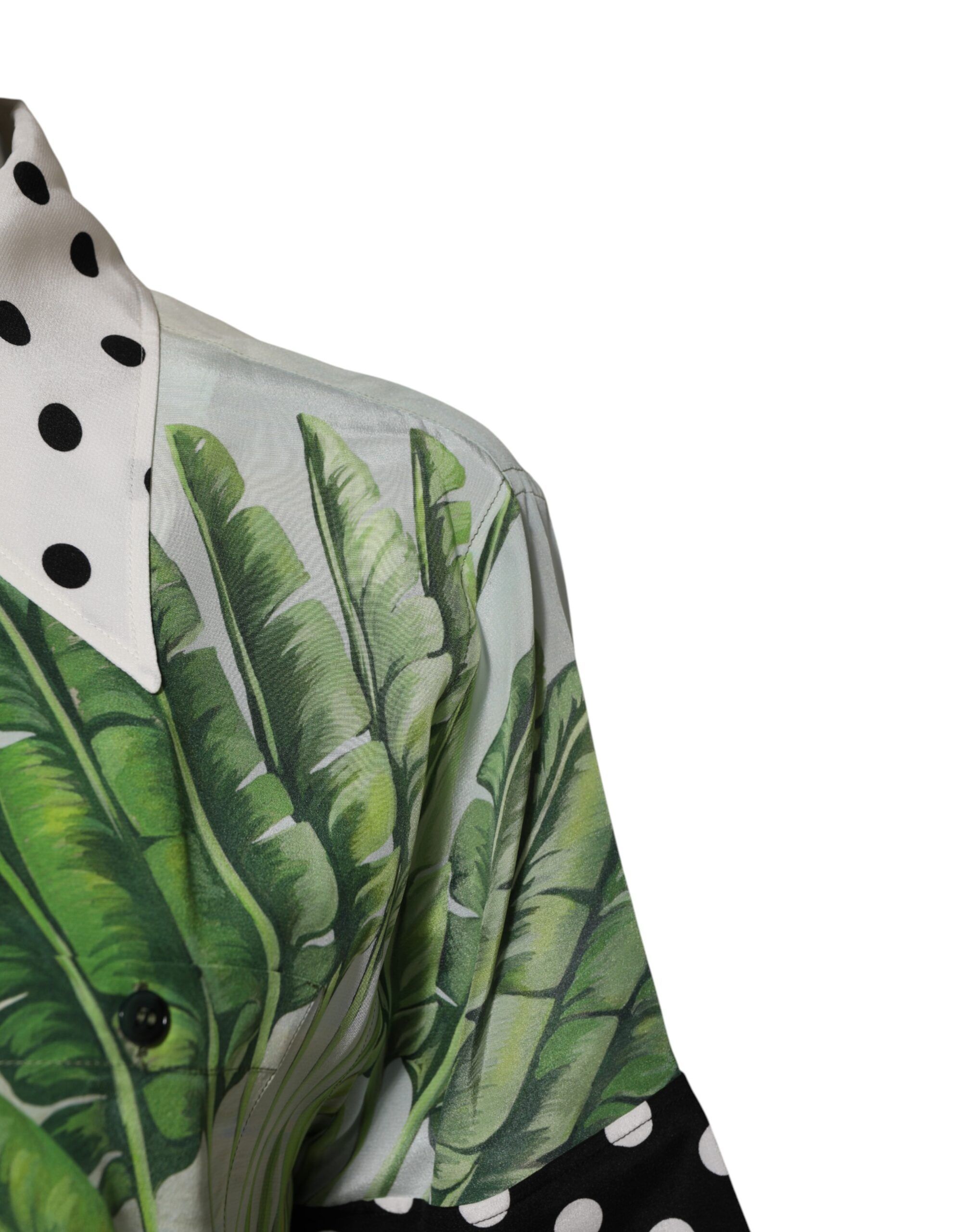 Printed Silk Collared Shirt Women's Top - Dolce & Gabbana - Modalova