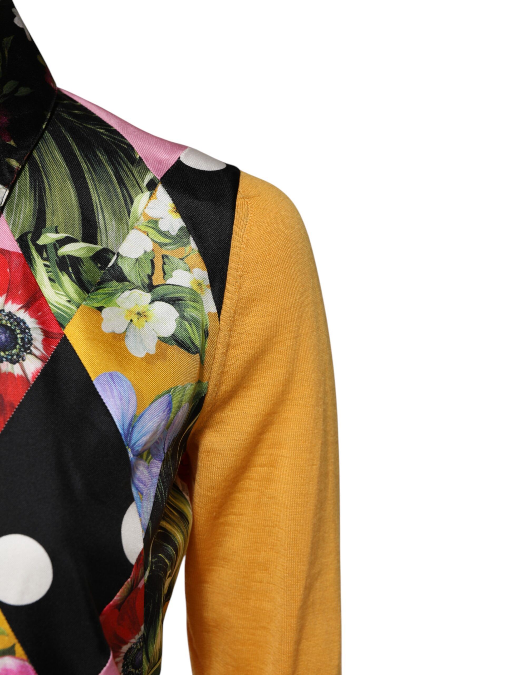 Floral Long Sleeves Polo Women's Top - Dolce & Gabbana - Modalova