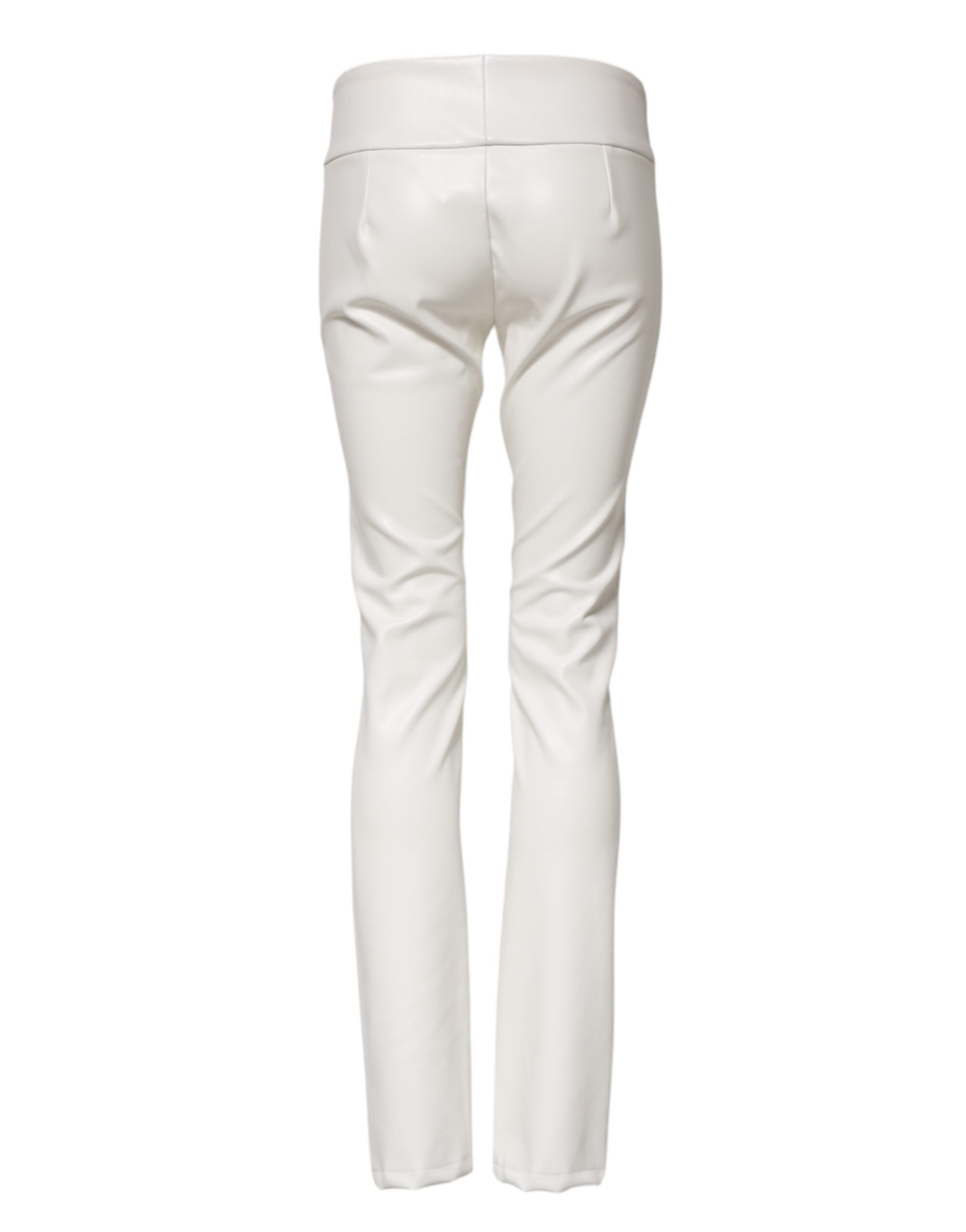 Polyurethane High Waist Tapered Women's Pants - Dolce & Gabbana - Modalova