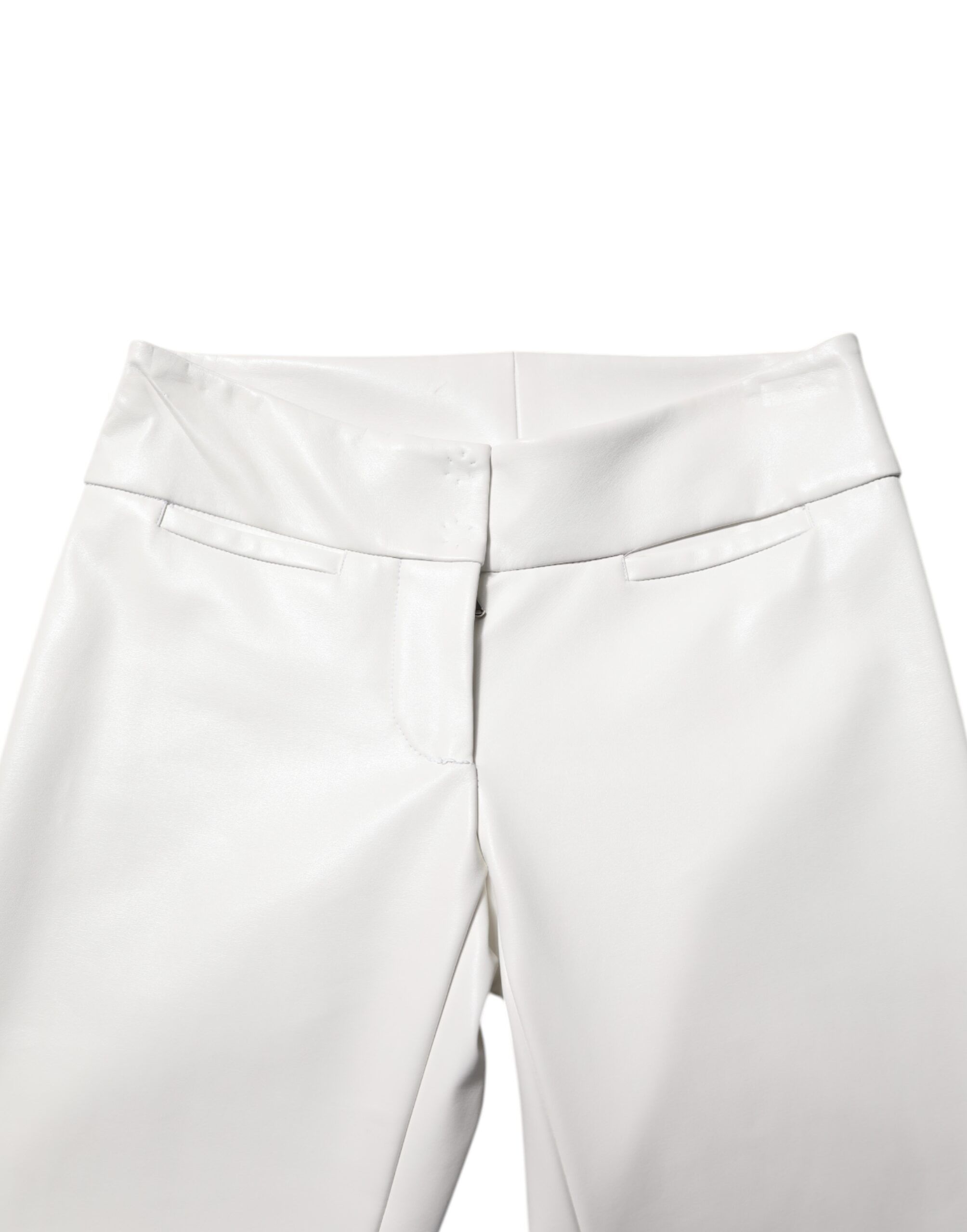 Polyurethane High Waist Tapered Women's Pants - Dolce & Gabbana - Modalova