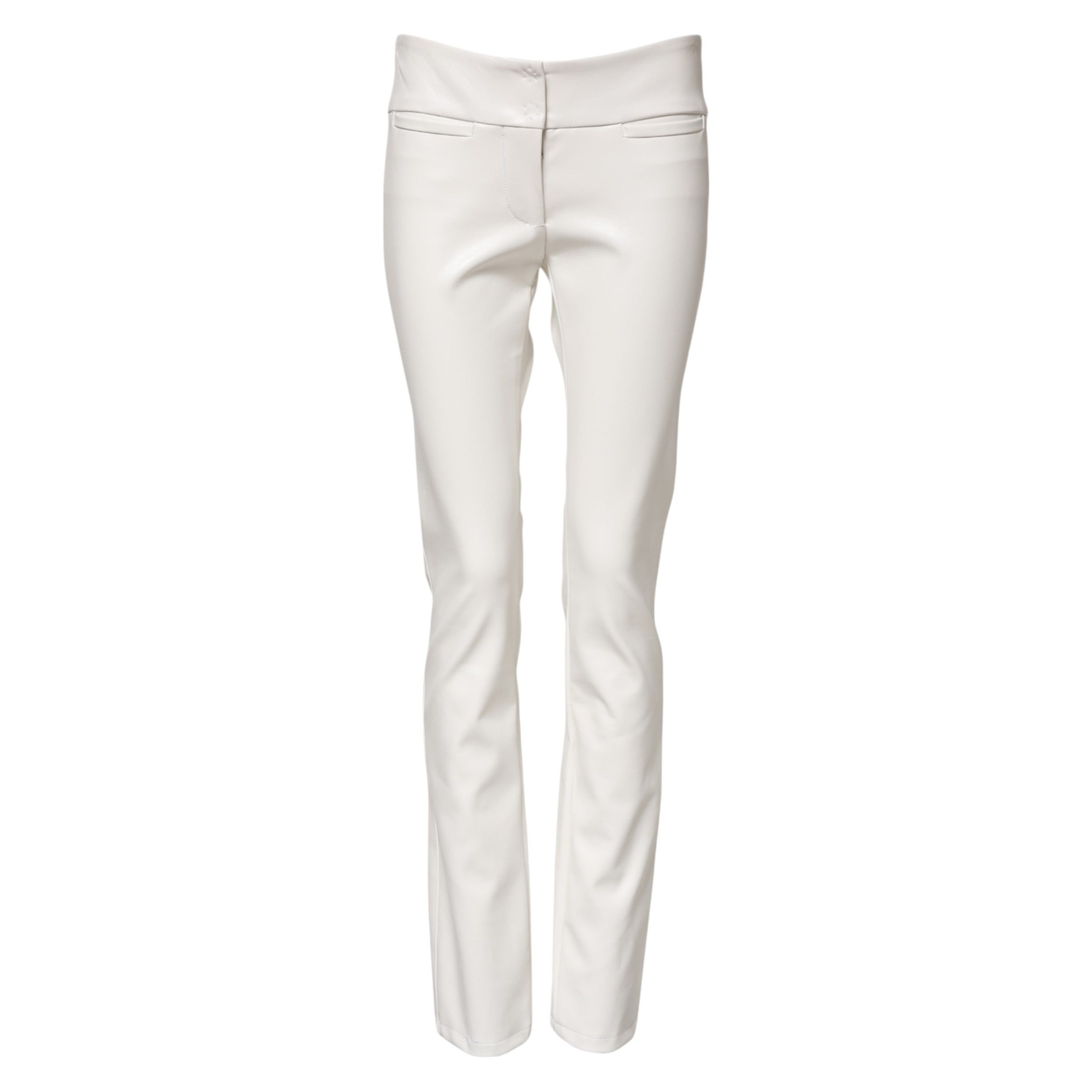 Polyurethane High Waist Tapered Women's Pants - Dolce & Gabbana - Modalova
